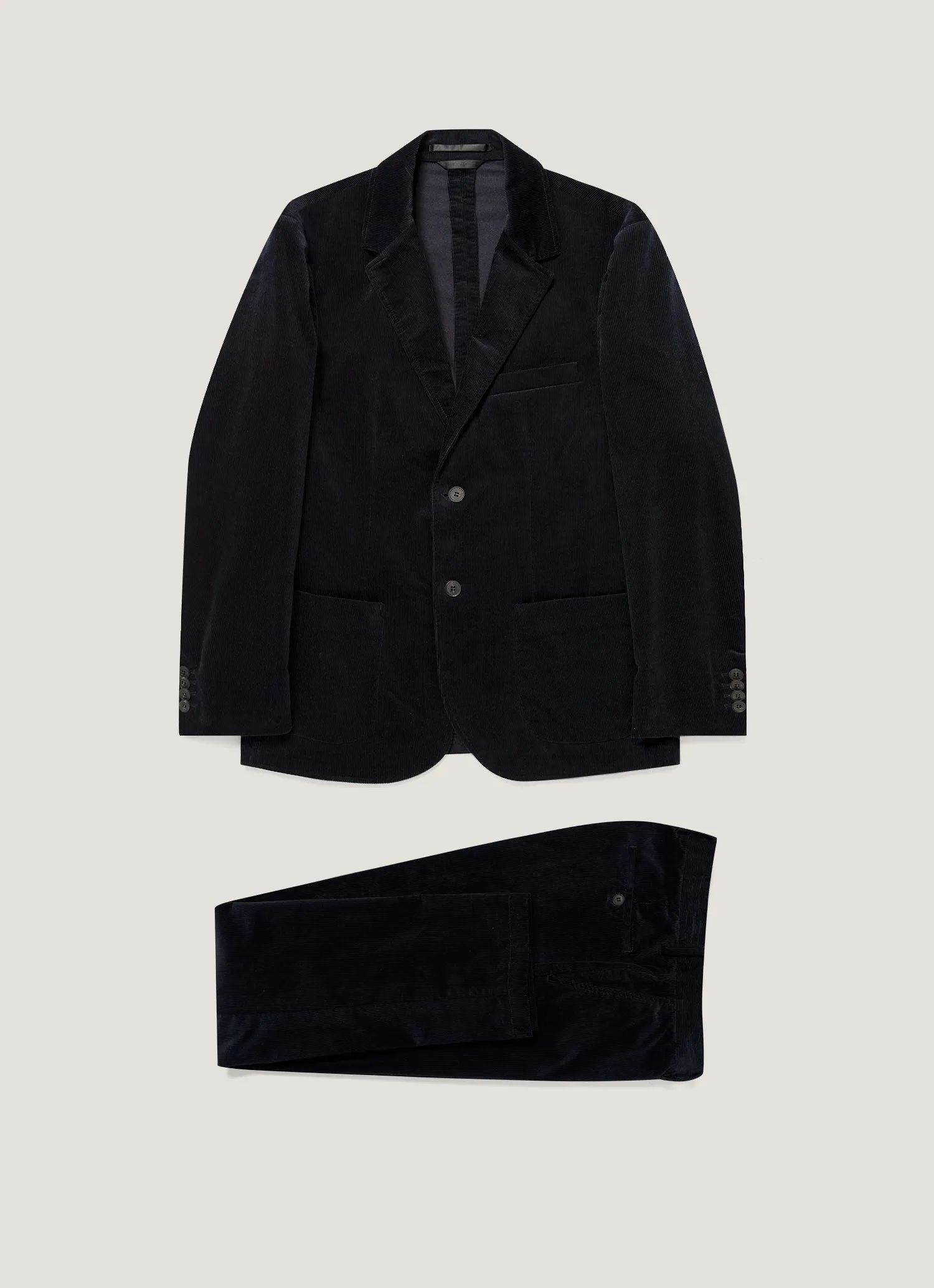 Men's Corduroy Two-Piece Suit in Navy sold by Sunspel