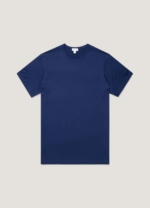 Men's Classic T-shirt in Inkwell made by Sunspel