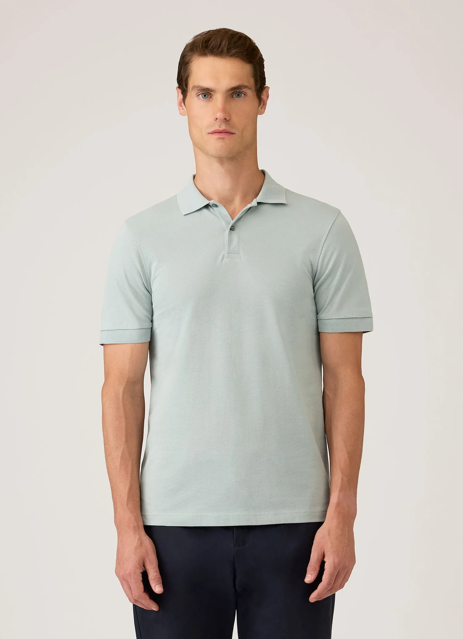 Men's Piqué Polo Shirt in Haar sold by Sunspel product image thumbnail 2