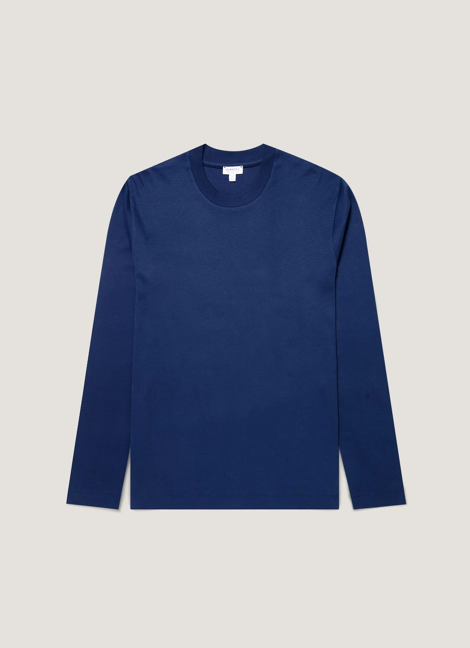 Men's Long Sleeve Heavyweight T-shirt in Inkwell sold by Sunspel