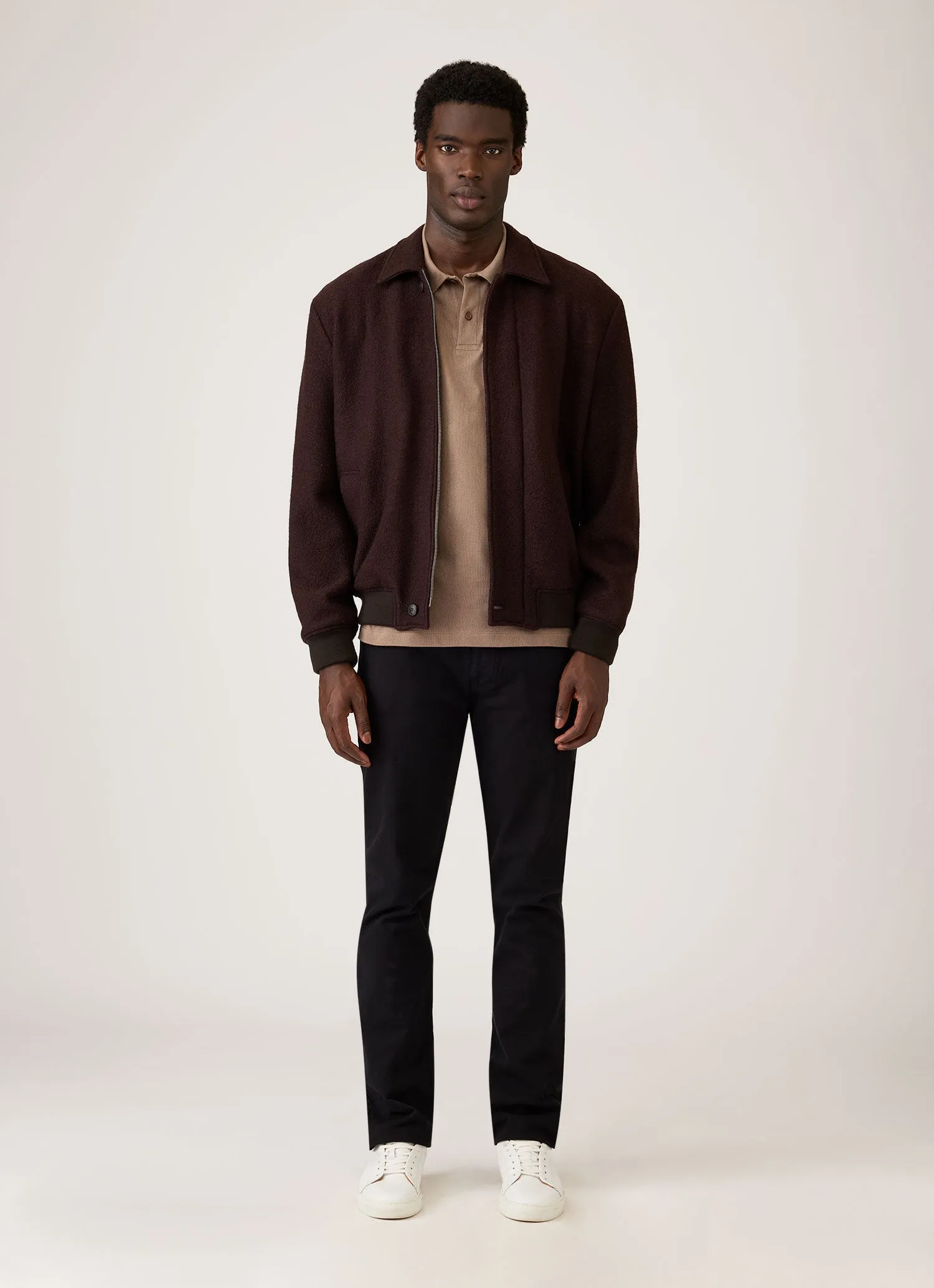 Men's Riviera Polo Shirt in Taupe sold by Sunspel product image thumbnail 3