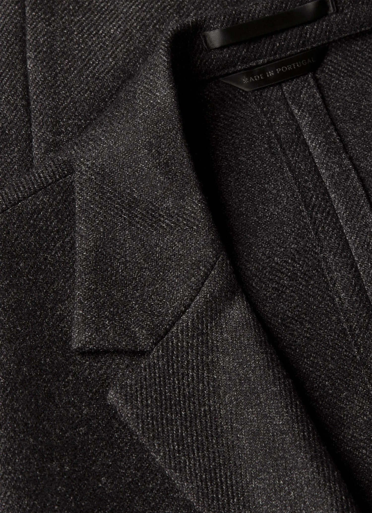 Men's Wool Silk Tweed Blazer in Anthracite sold by Sunspel product image thumbnail 4