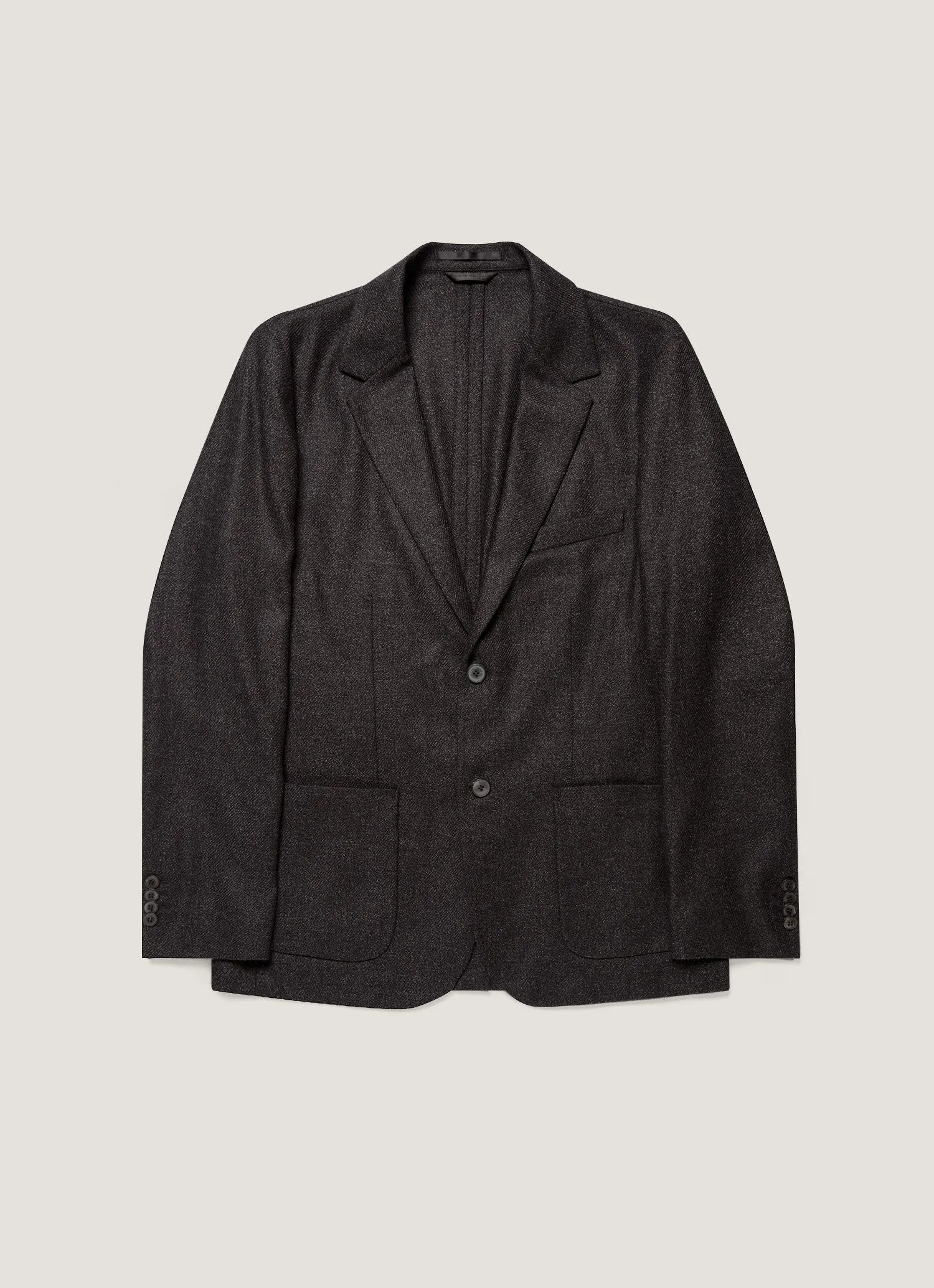 Men's Wool Silk Tweed Blazer in Anthracite sold by Sunspel