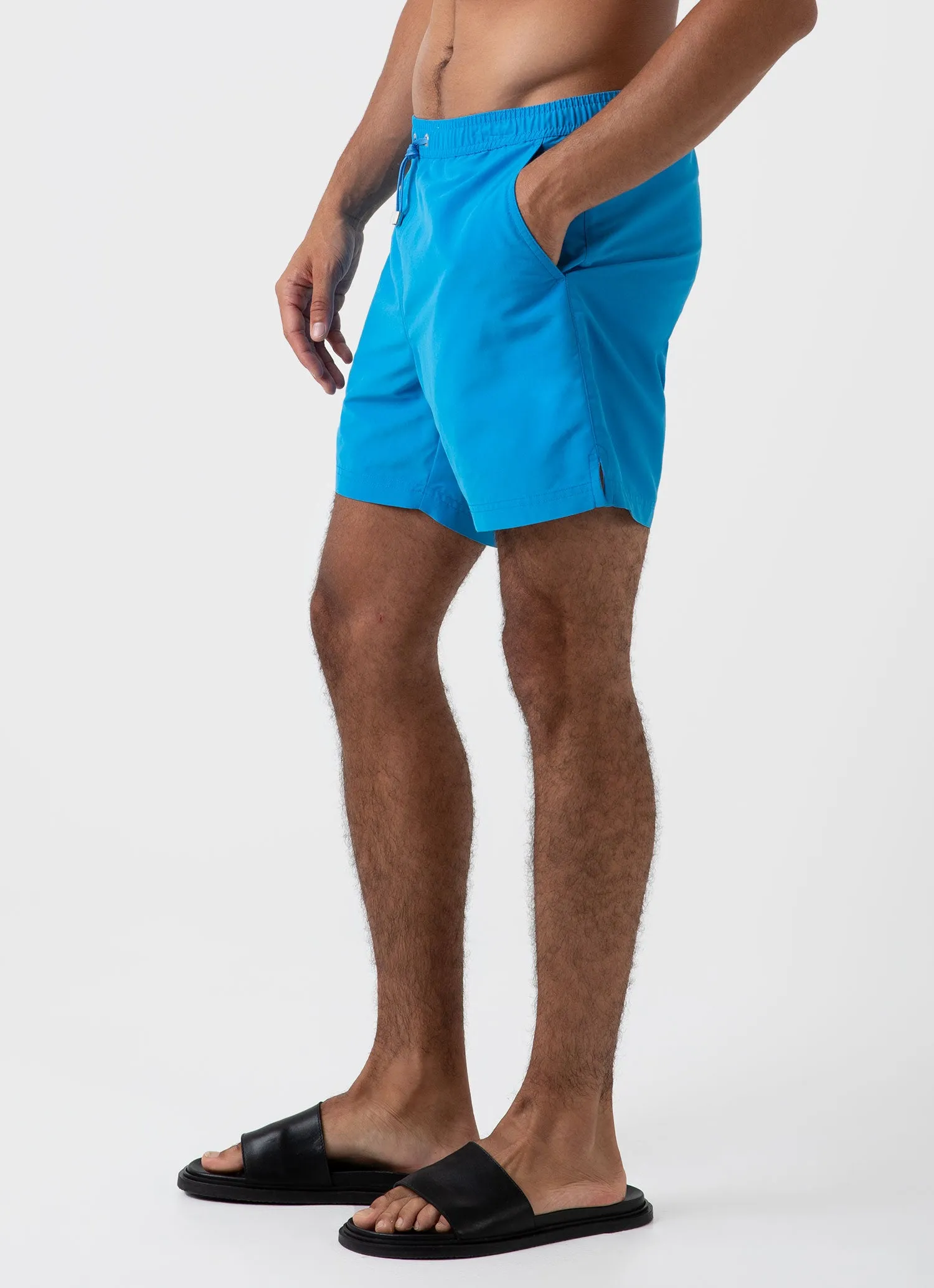 Men's Drawstring Swim Shorts in Turquoise sold by Sunspel product image thumbnail 5