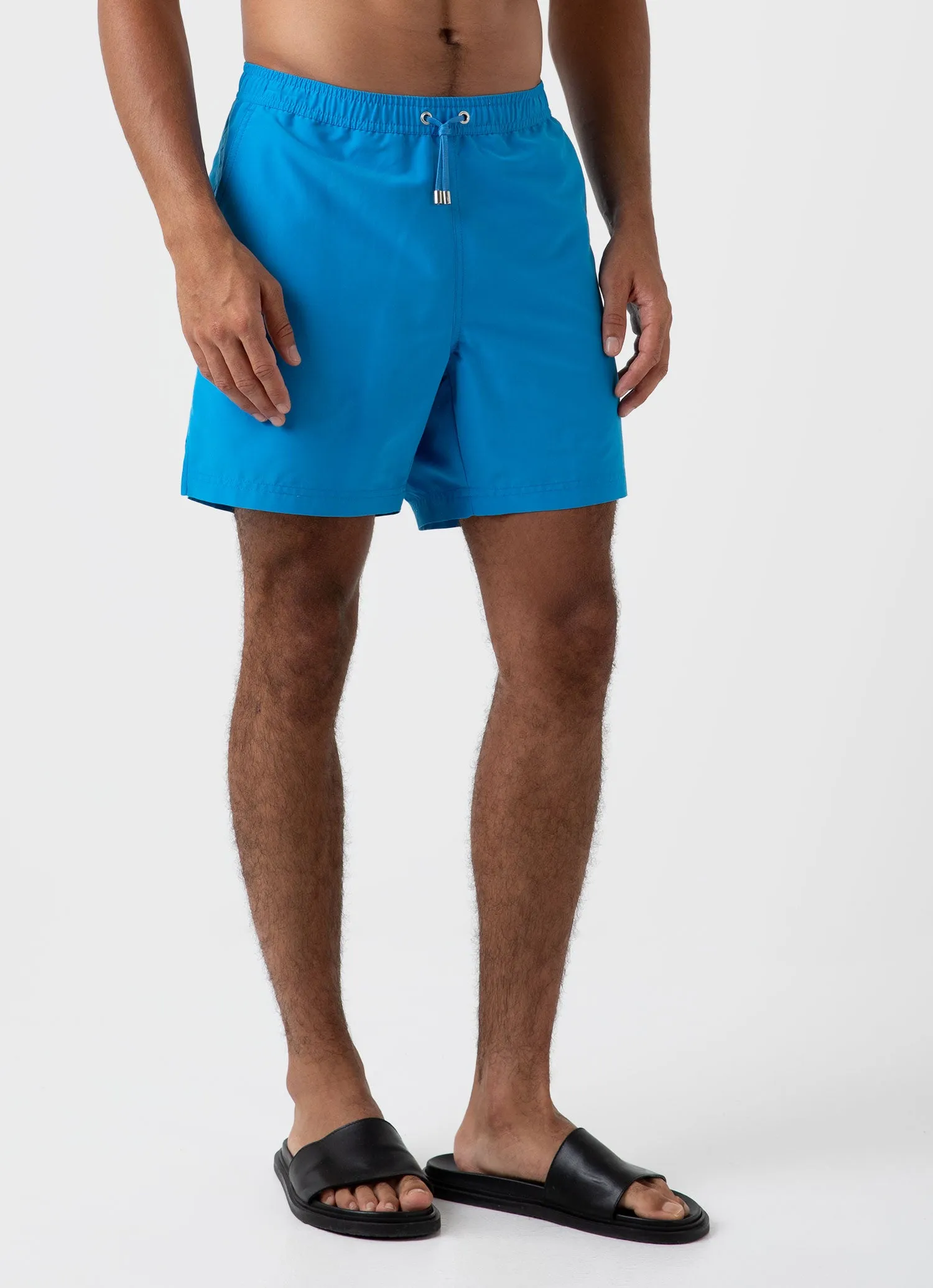 Men's Drawstring Swim Shorts in Turquoise sold by Sunspel product image thumbnail 3