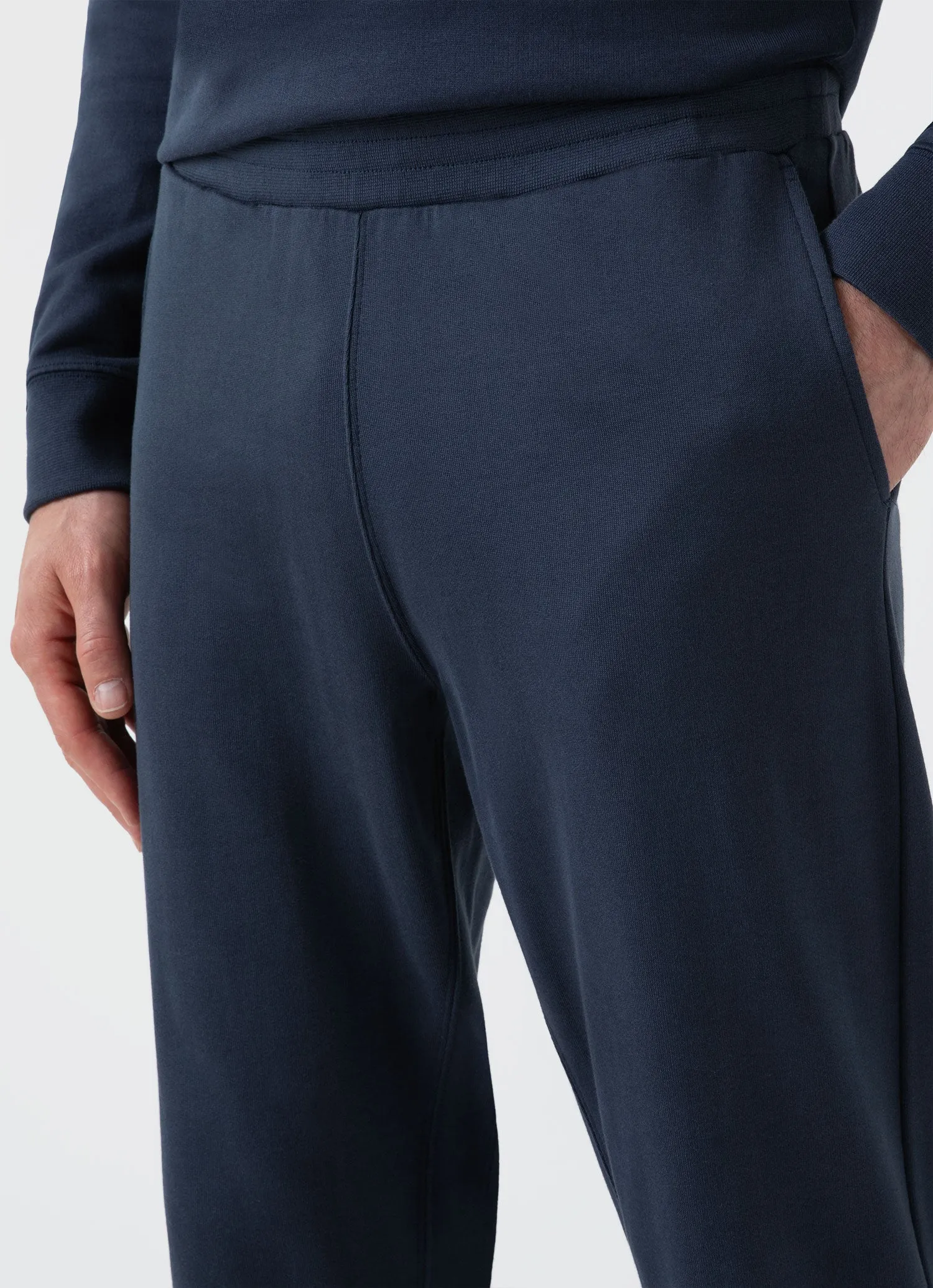 Men's Sea Island Sweatpants in Navy sold by Sunspel product image thumbnail 5