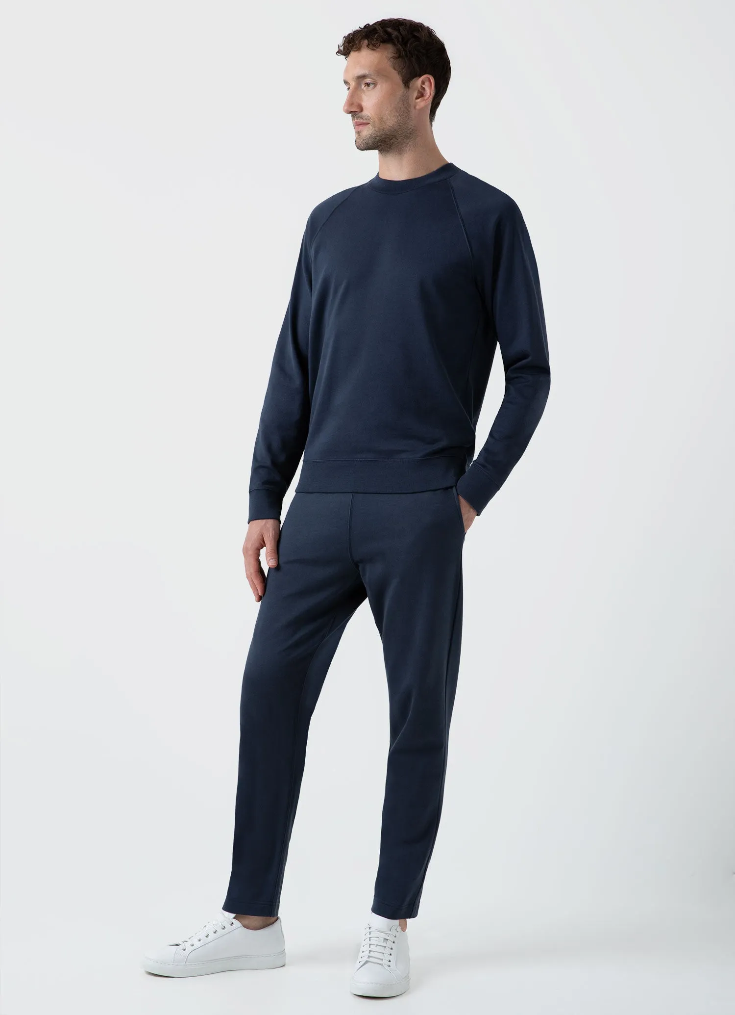 Men's Sea Island Sweatpants in Navy sold by Sunspel product image thumbnail 2