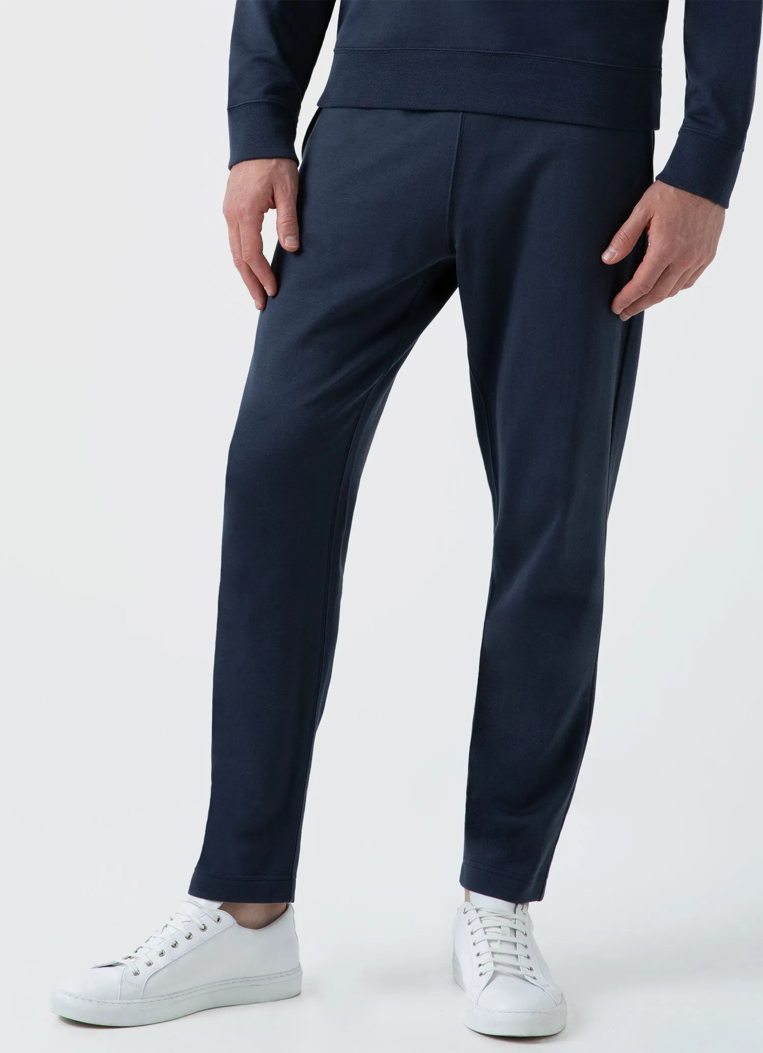 Men's Sea Island Sweatpants in Navy sold by Sunspel product image thumbnail 3
