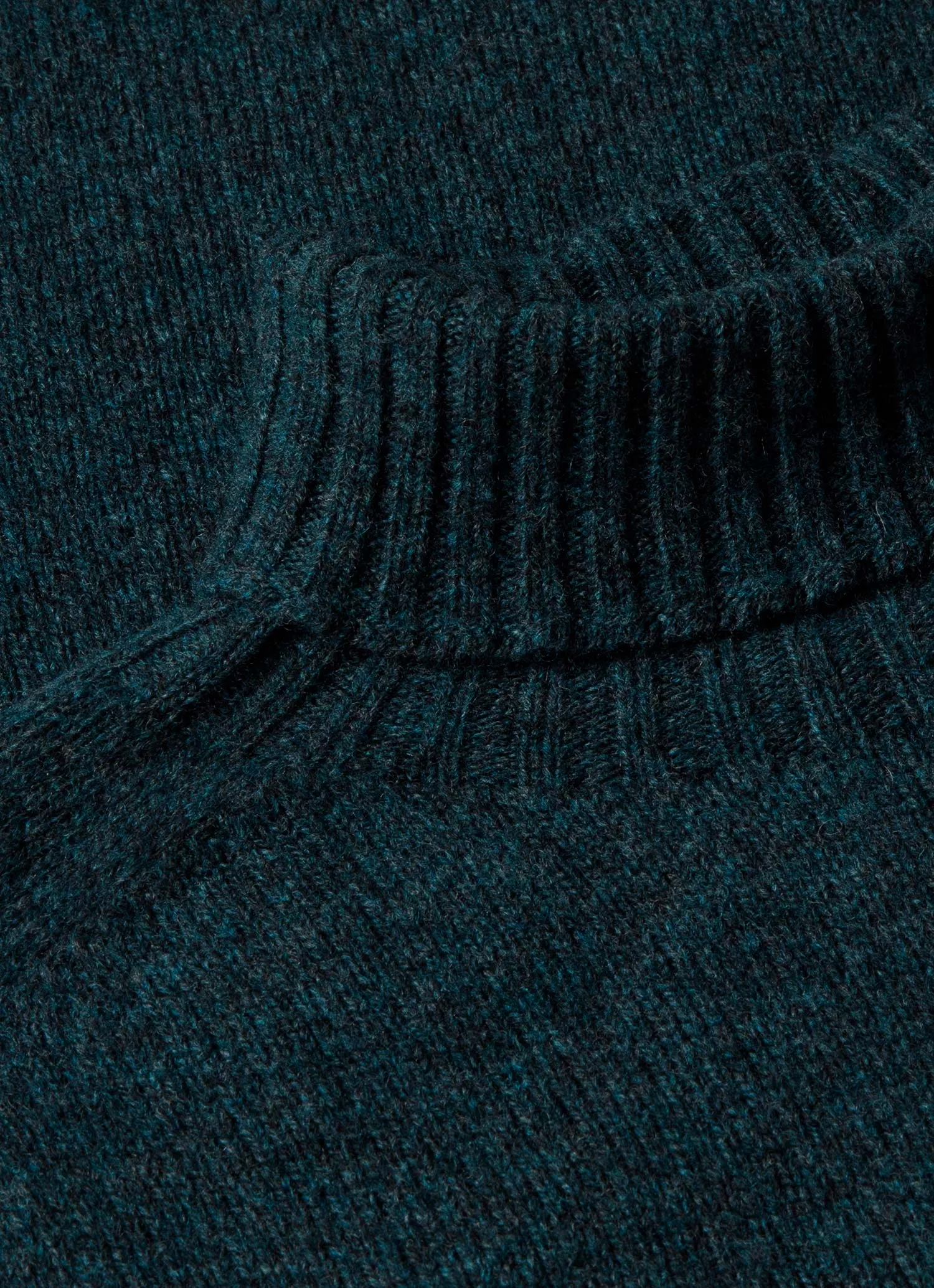 Men's Lambswool Roll Neck in Peacock sold by Sunspel product image thumbnail 4