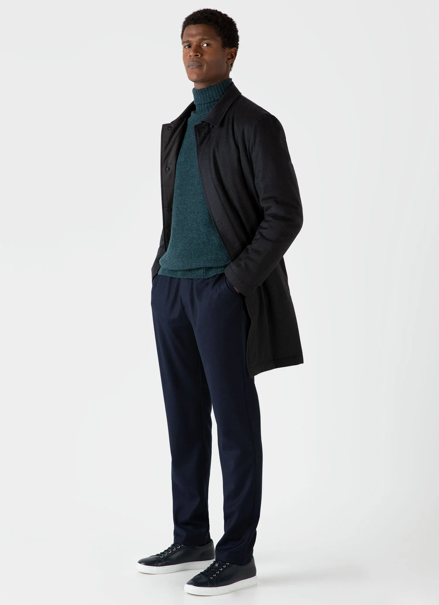 Men's Lambswool Roll Neck in Peacock sold by Sunspel product image thumbnail 3