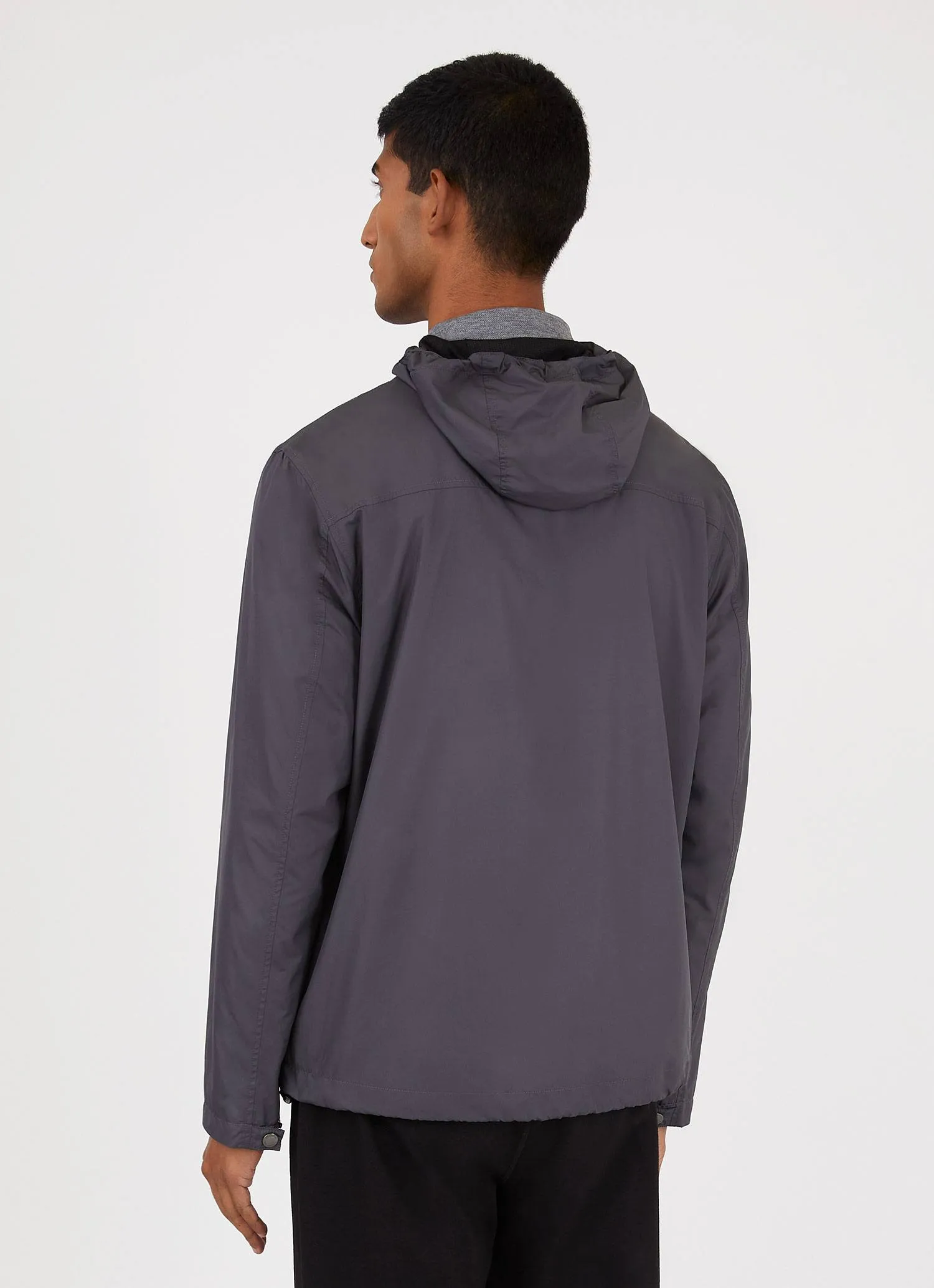Men's Active Hooded Jacket in Charcoal sold by Sunspel product image thumbnail 4