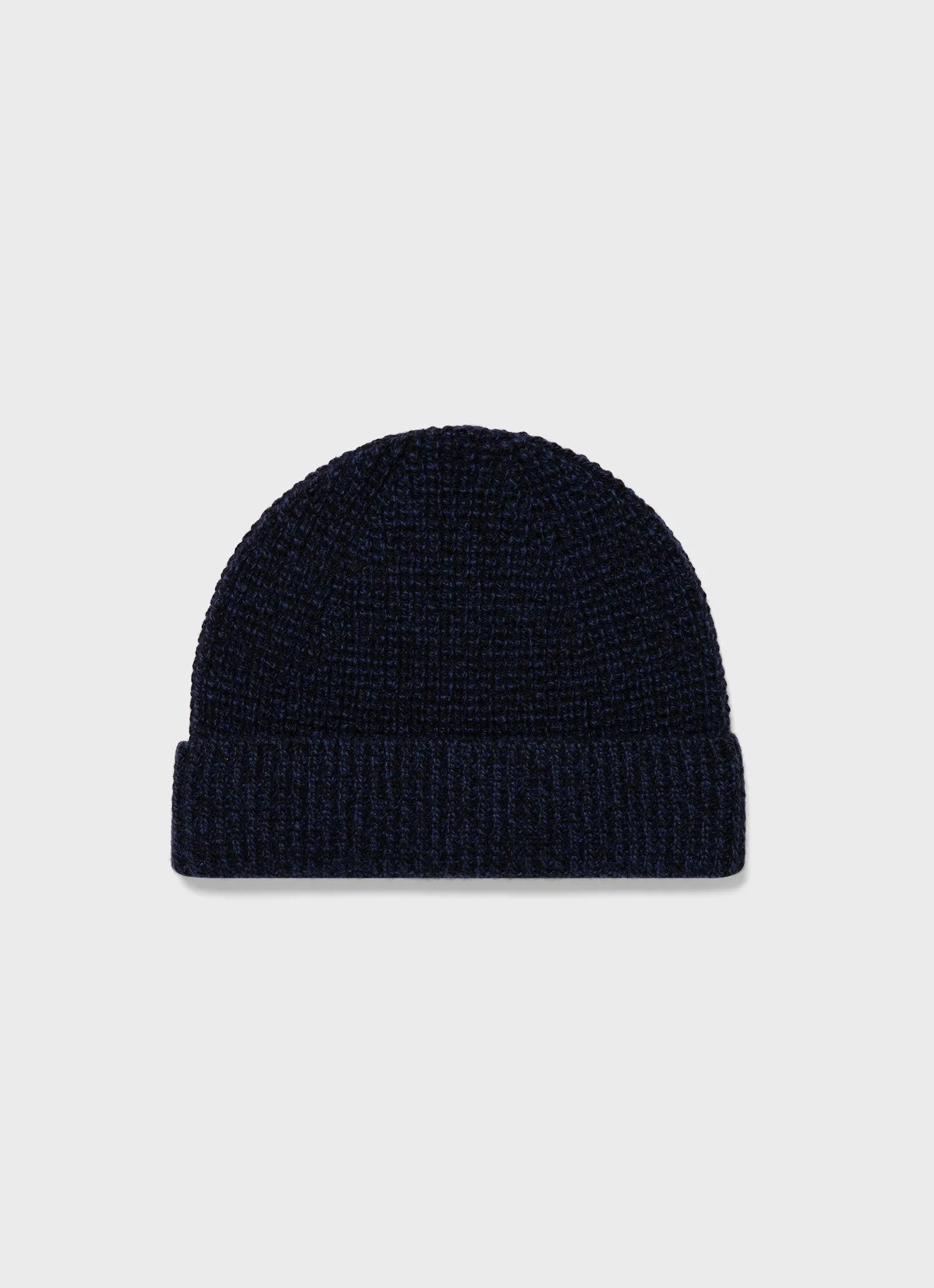 Textured Waffle Hat in Navy sold by Sunspel