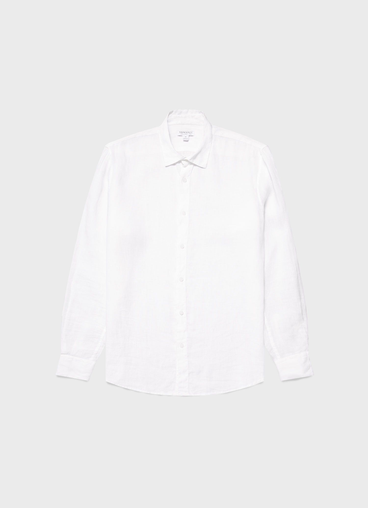 Men's Linen Shirt in White sold by Sunspel