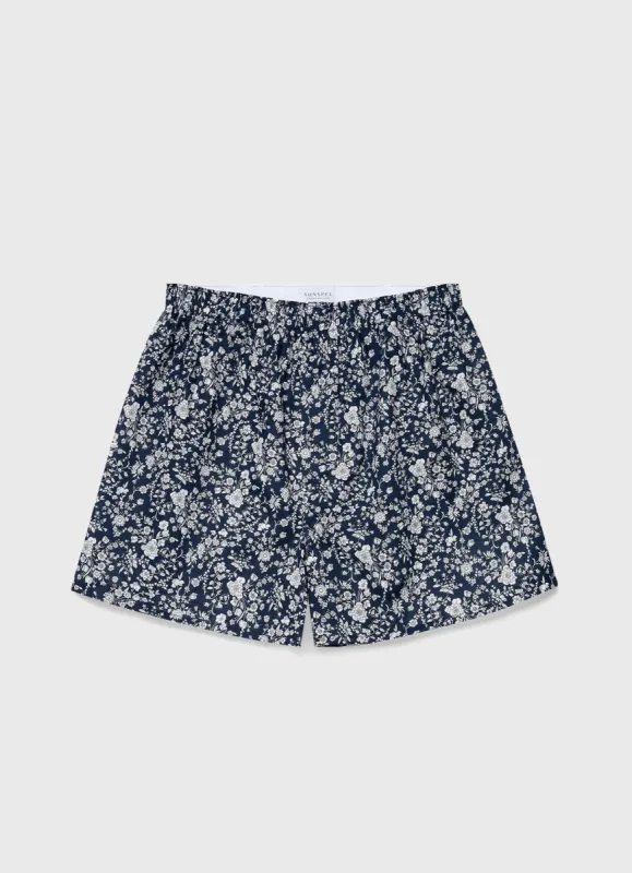 Men's Classic Boxer Shorts in Liberty Fabric Summer Bloom made by Sunspel