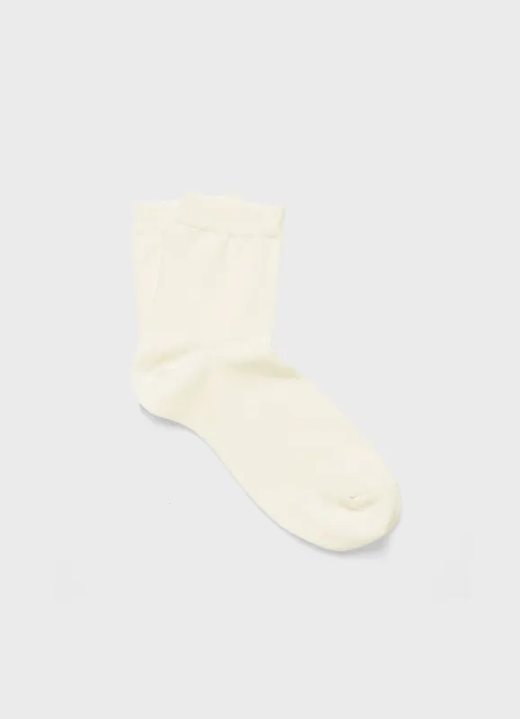Women's Ankle Socks in Archive White sold by Sunspel