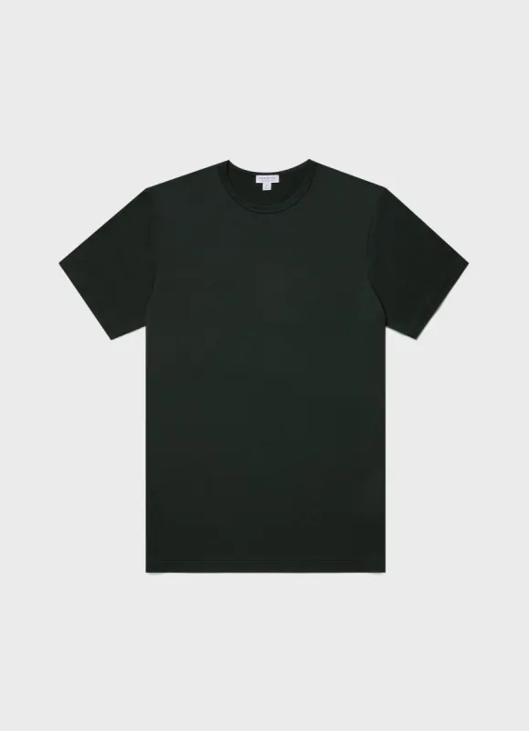 Men's Classic T-shirt in Seaweed made by Sunspel