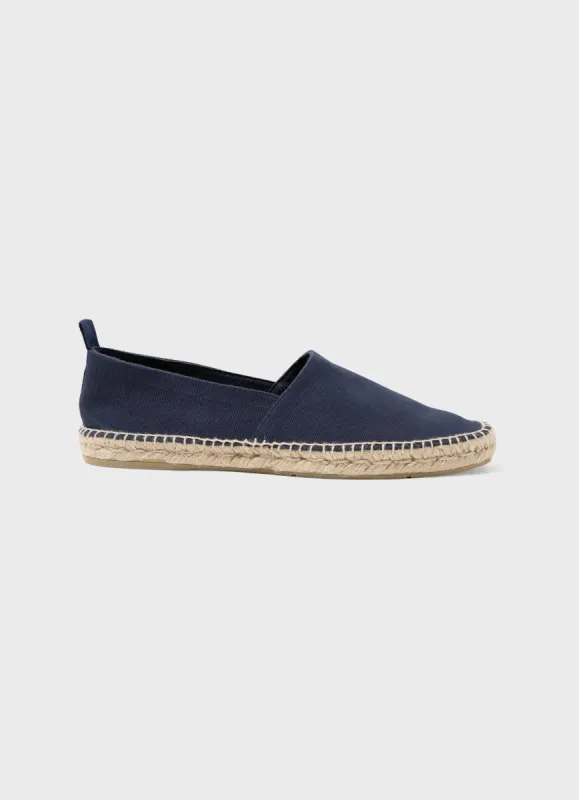 Men's Canvas Espadrille in Navy sold by Sunspel