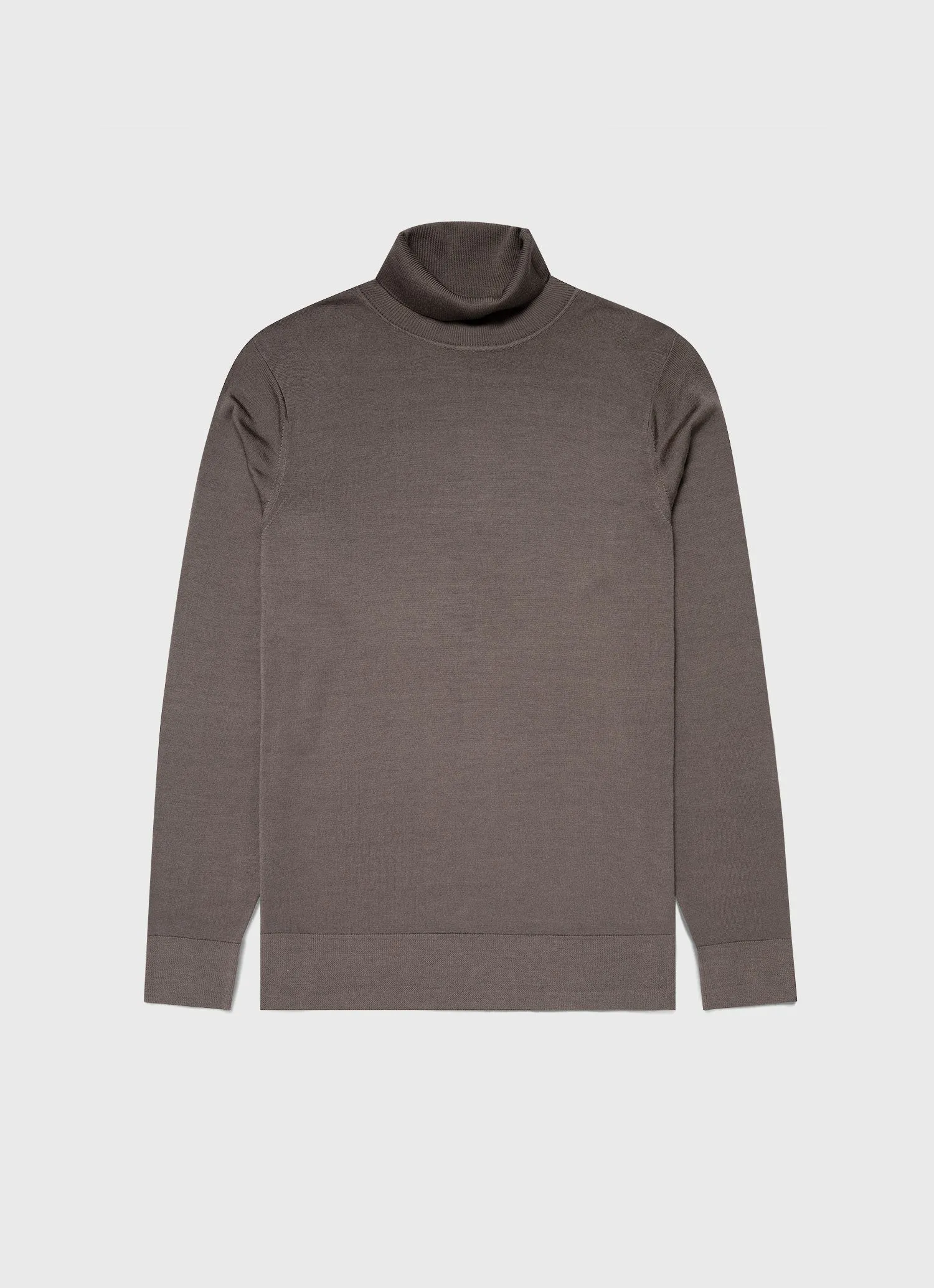 Men's Extra-Fine Merino Roll Neck in Cedar sold by Sunspel