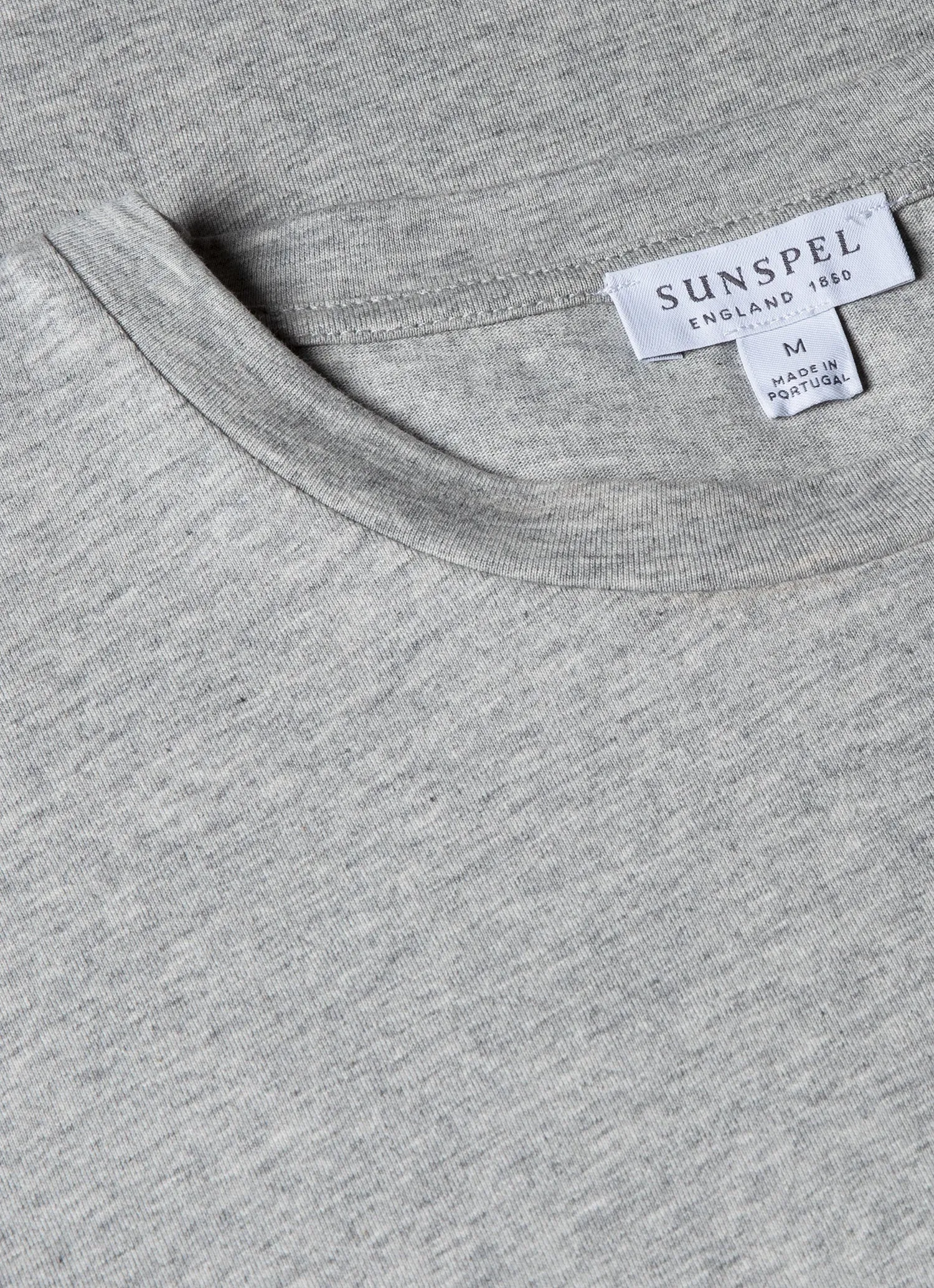 Men's Riviera T-shirt in Grey Melange sold by Sunspel product image thumbnail 4