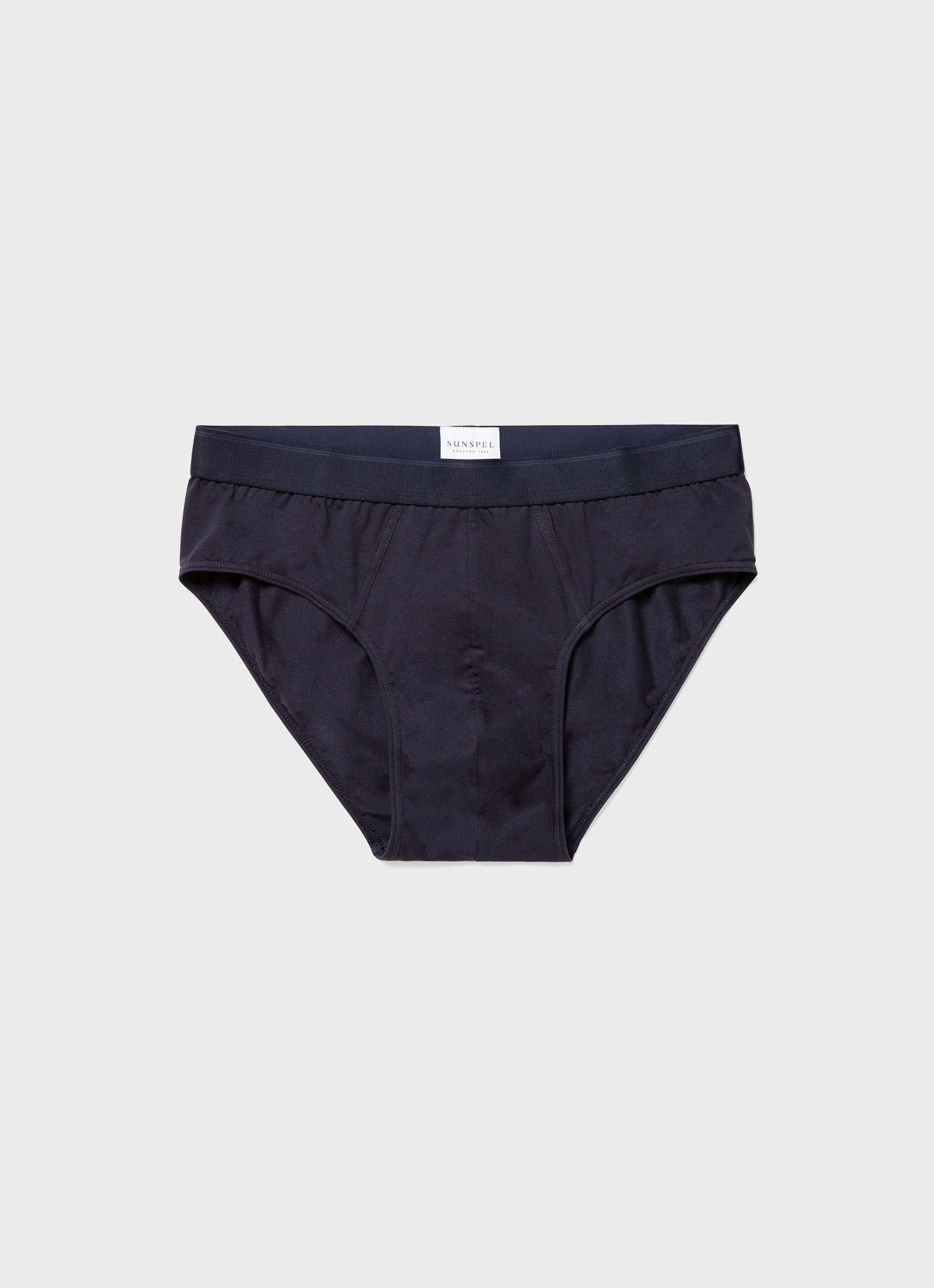 Men's Stretch Cotton Briefs in Navy sold by Sunspel
