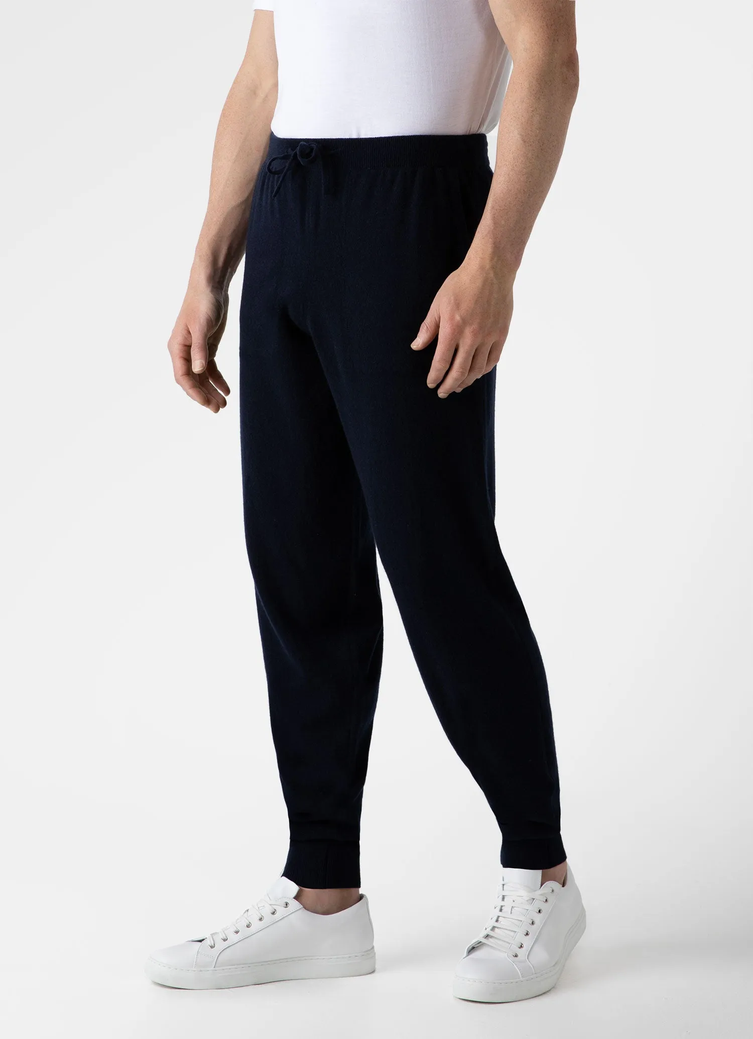 Men's Cashmere Lounge Pant in Navy sold by Sunspel product image thumbnail 3