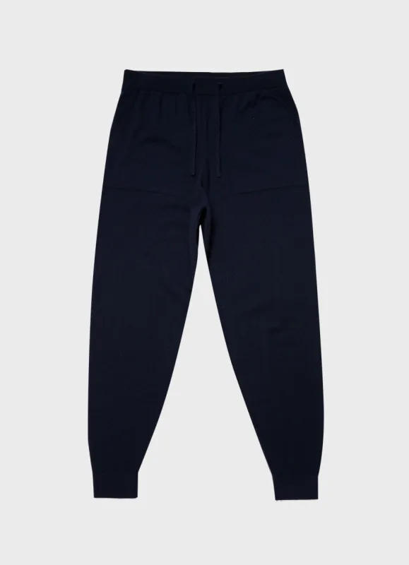 Men's Cashmere Lounge Pant in Navy sold by Sunspel