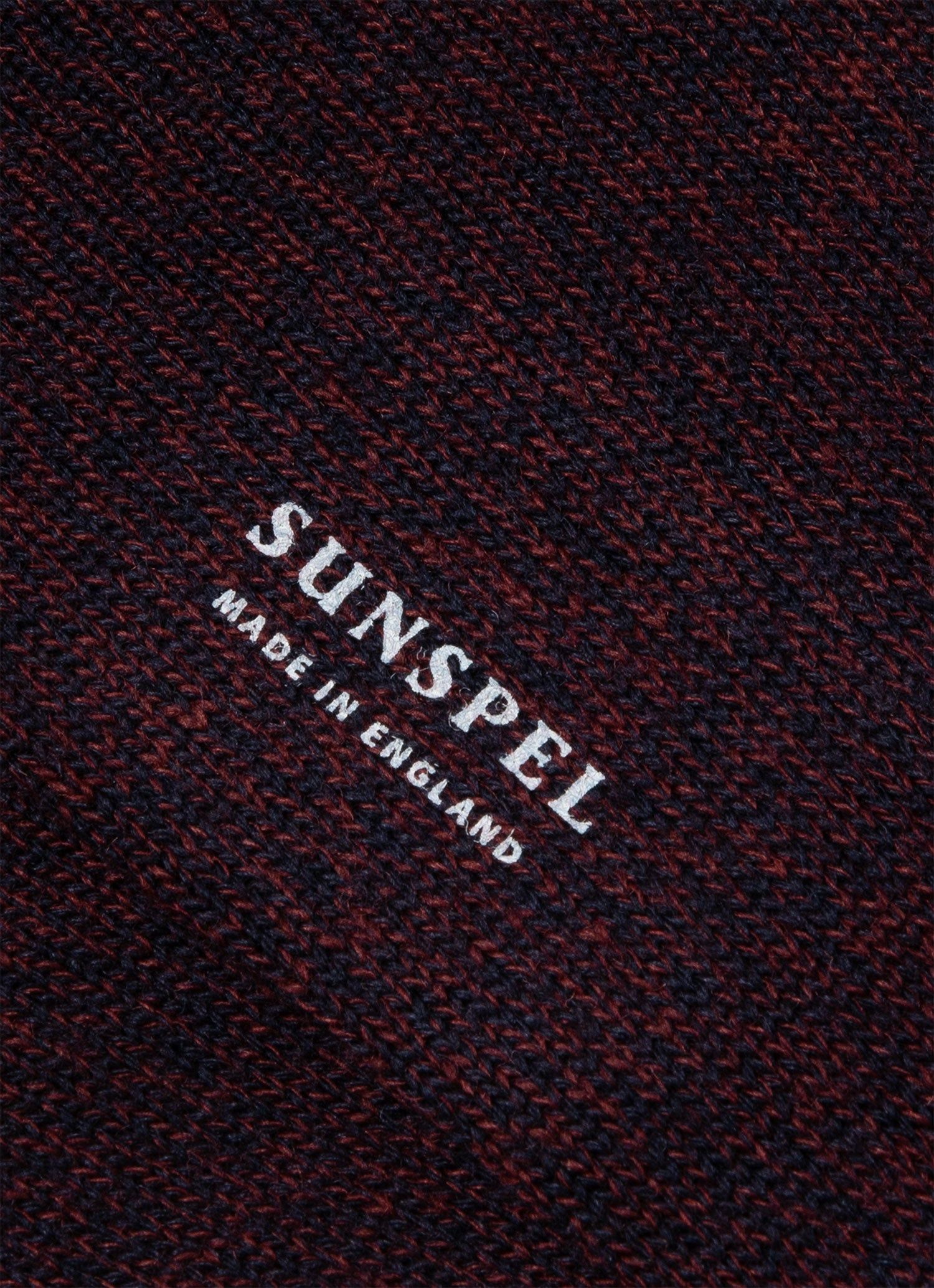 Men's Merino Wool Socks in Maroon Twist sold by Sunspel product image thumbnail 2