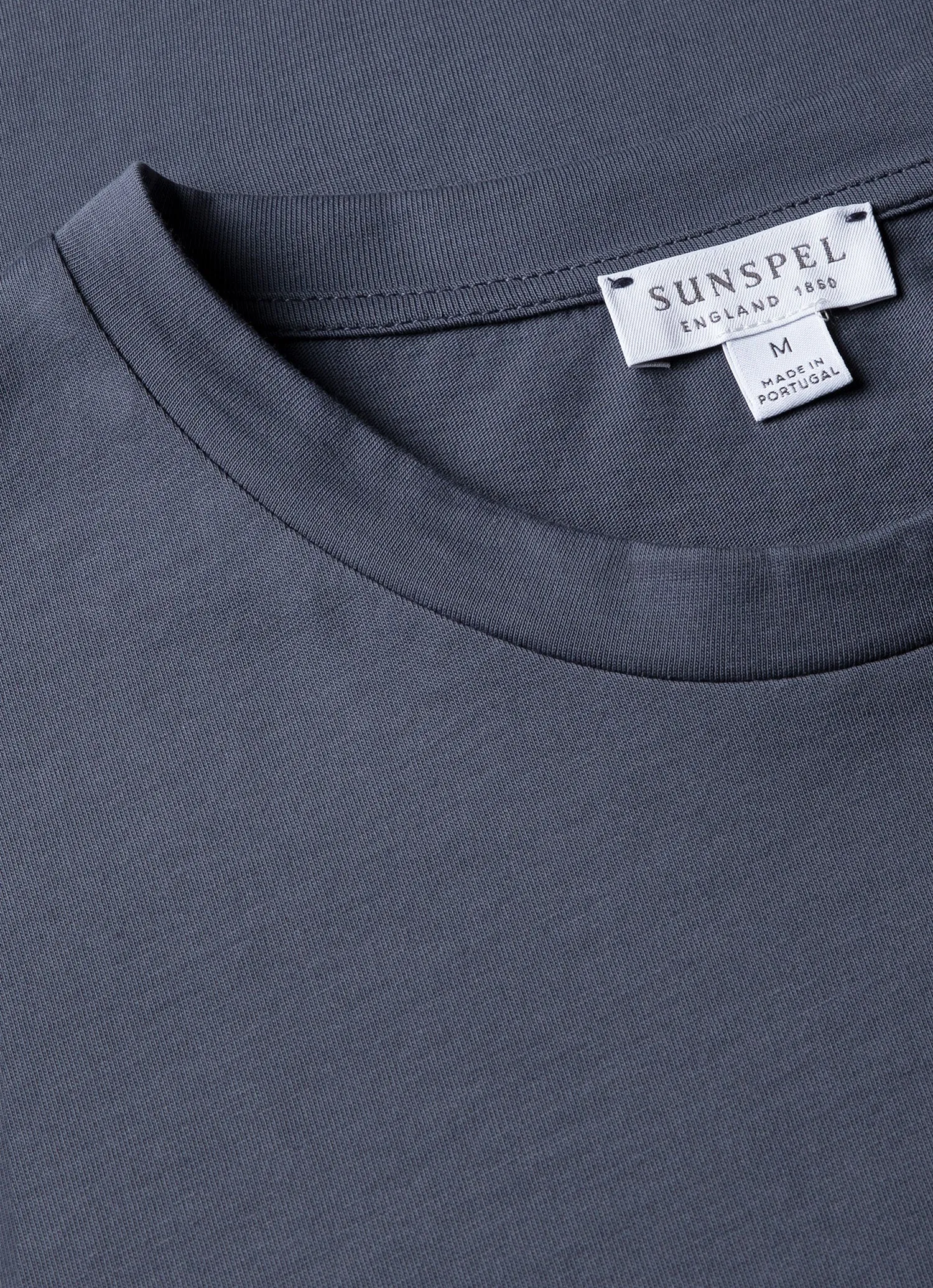 Men's Riviera Midweight T-shirt in Slate Blue sold by Sunspel product image thumbnail 4
