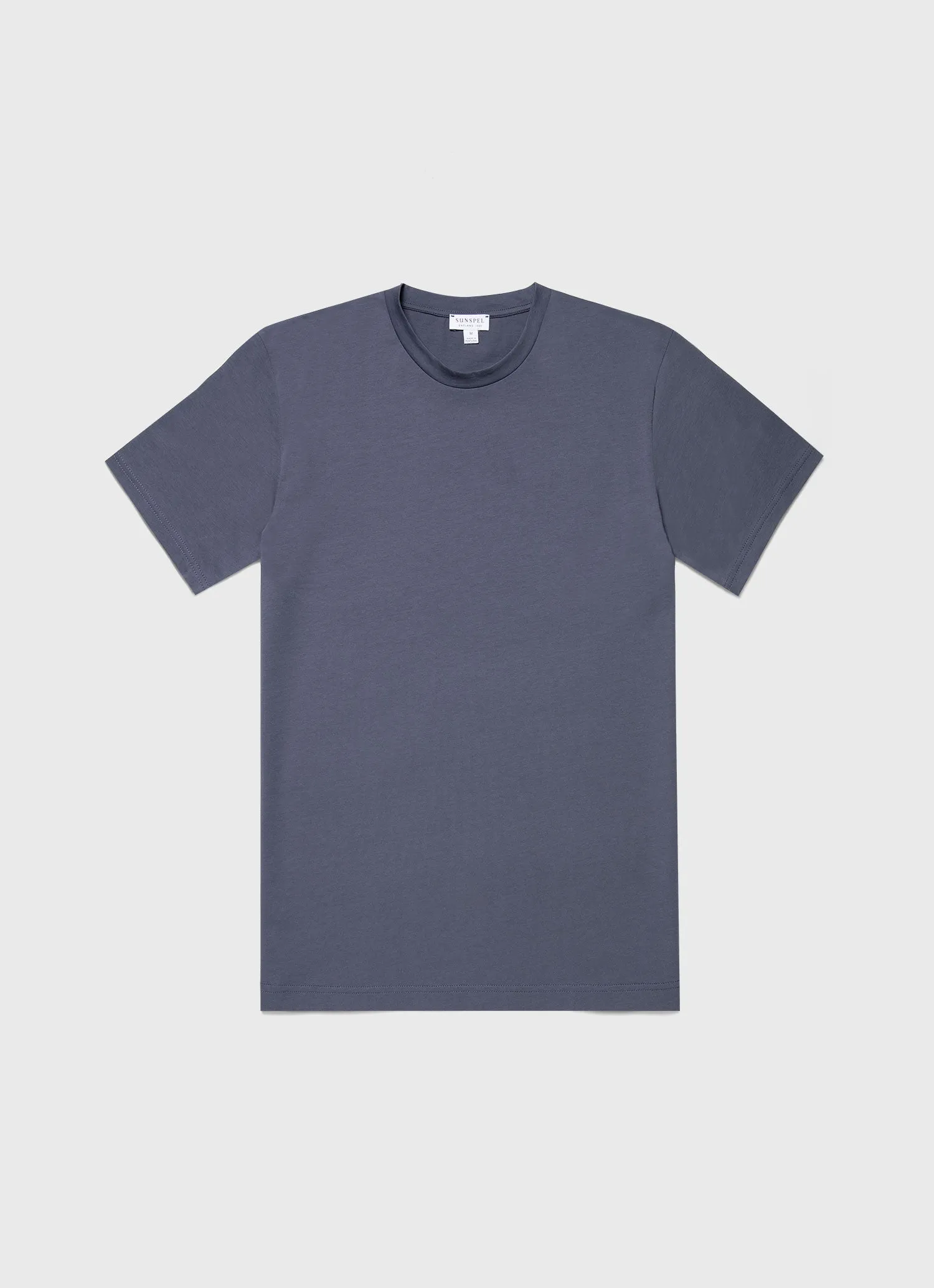 Men's Riviera Midweight T-shirt in Slate Blue sold by Sunspel