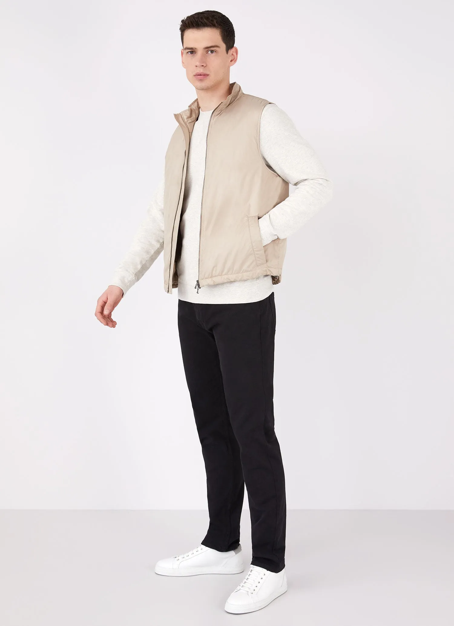 Men's Insulated Gilet in Light Stone sold by Sunspel product image thumbnail 3