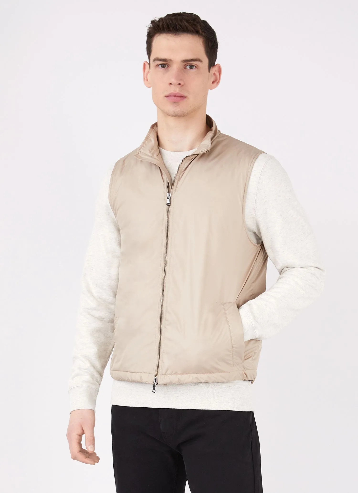 Men's Insulated Gilet in Light Stone sold by Sunspel product image thumbnail 2