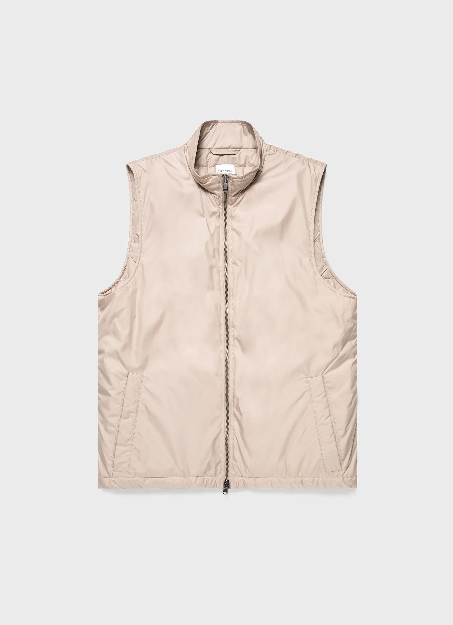 Men's Insulated Gilet in Light Stone sold by Sunspel