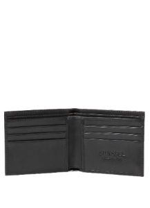 Woven Leather Billfold Wallet in Black sold by Sunspel