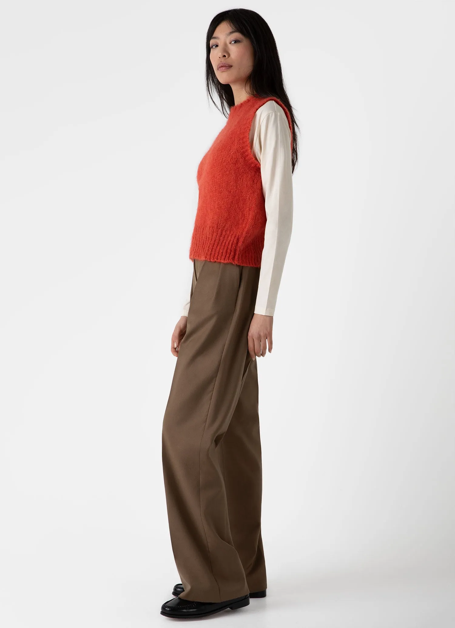 Women's Mohair Vest in Magma sold by Sunspel product image thumbnail 3
