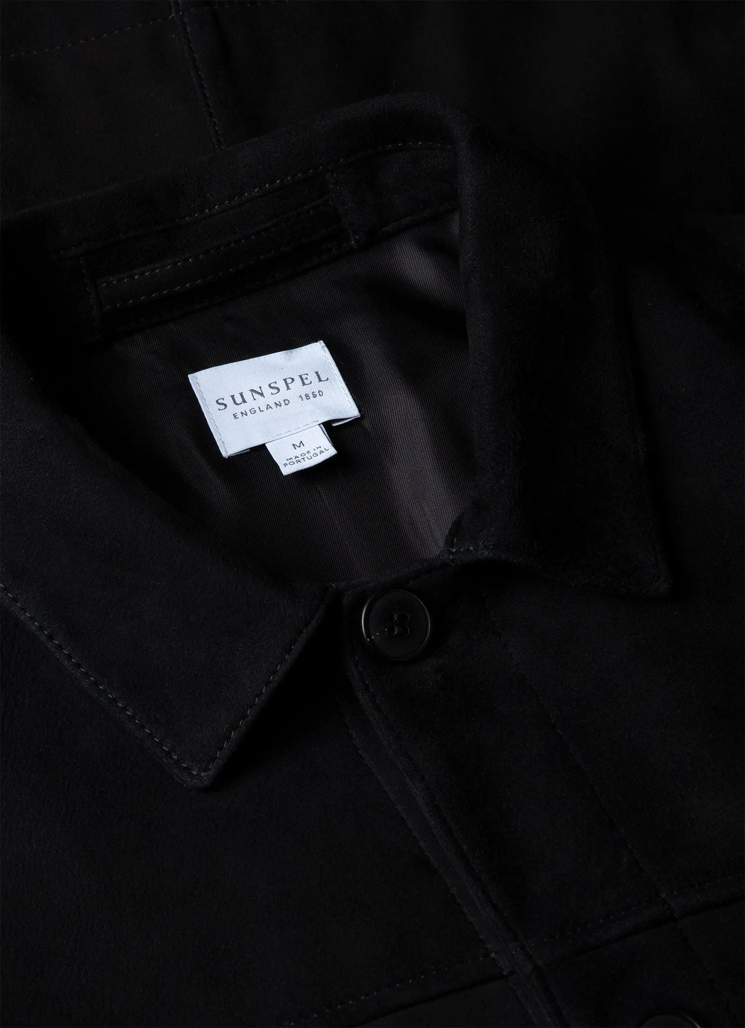 Men's Suede Twin Pocket Jacket in Black sold by Sunspel product image thumbnail 4