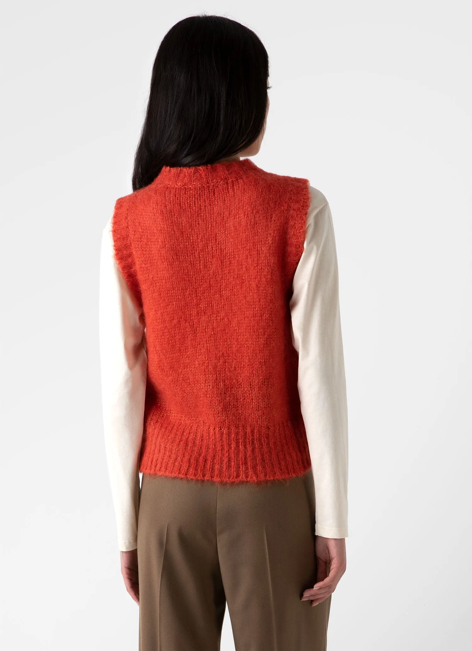 Women's Mohair Vest in Magma sold by Sunspel product image thumbnail 4