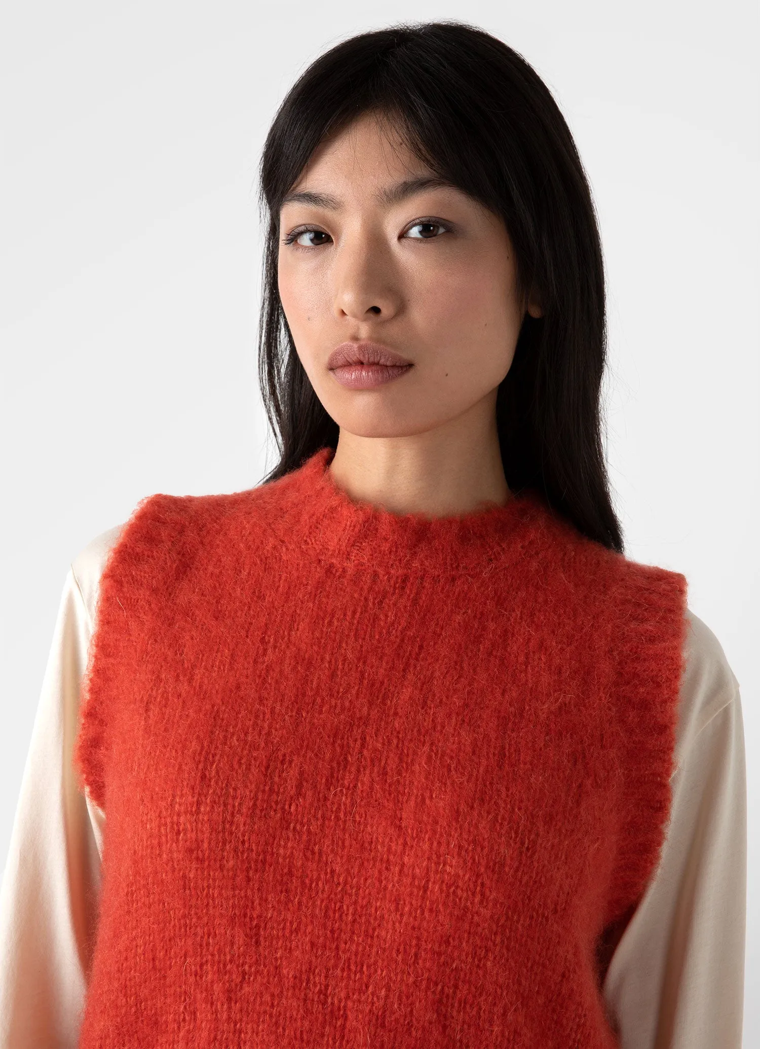 Women's Mohair Vest in Magma sold by Sunspel product image thumbnail 2