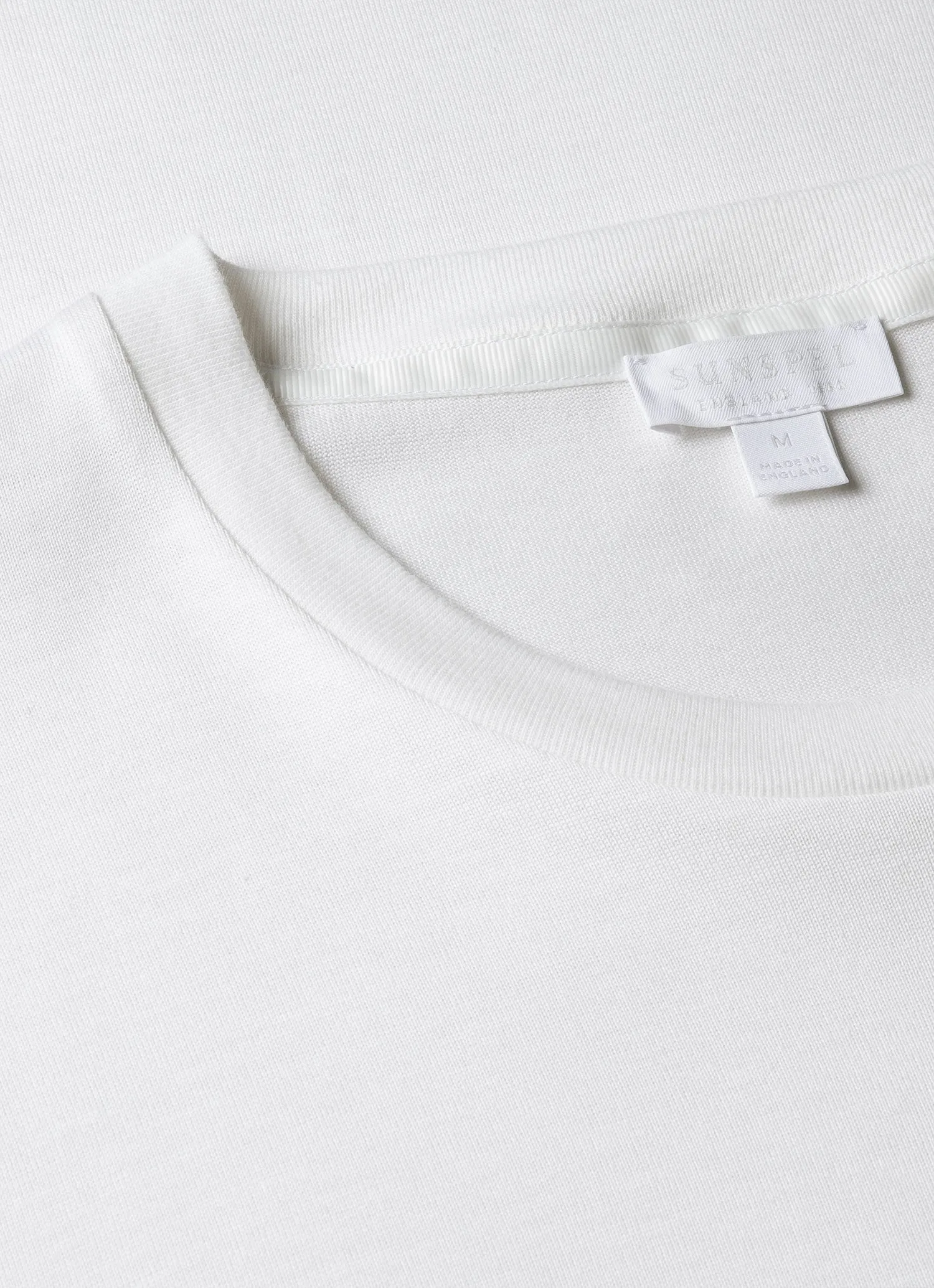 Men's Silk Cotton T-shirt in White sold by Sunspel product image thumbnail 4