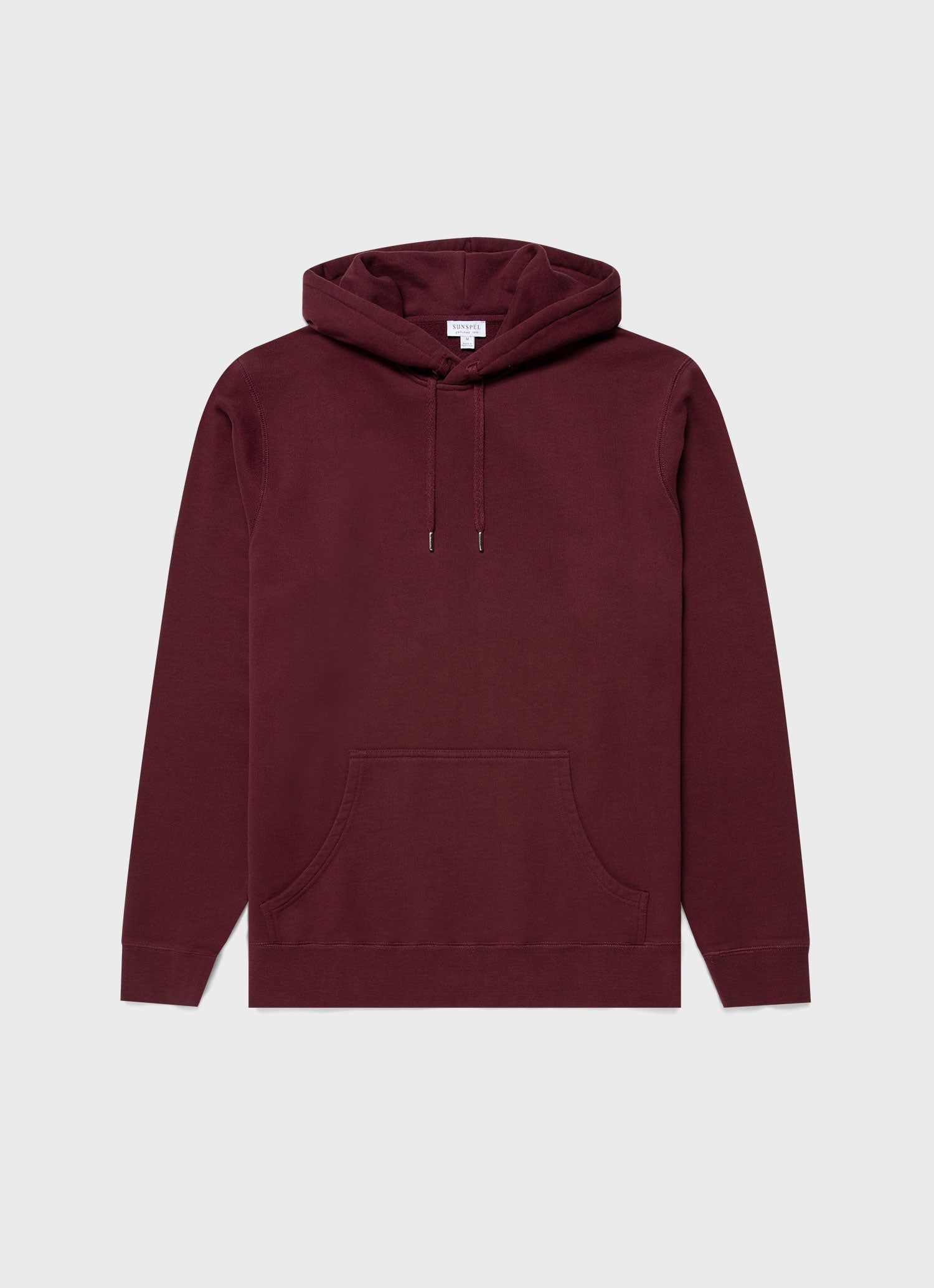 Men's Loopback Hoody in Vino sold by Sunspel