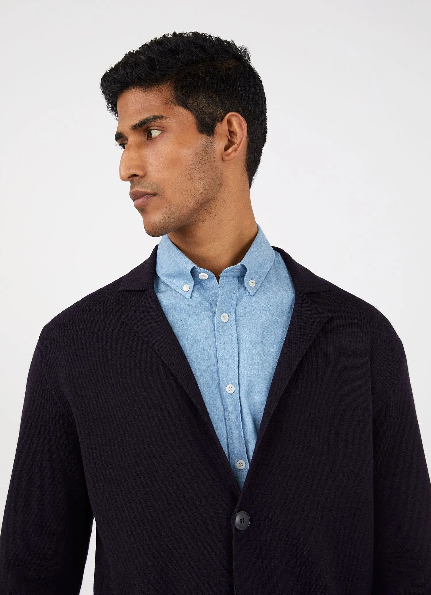 Men's Merino Milano Blazer in Navy sold by Sunspel product image thumbnail 5
