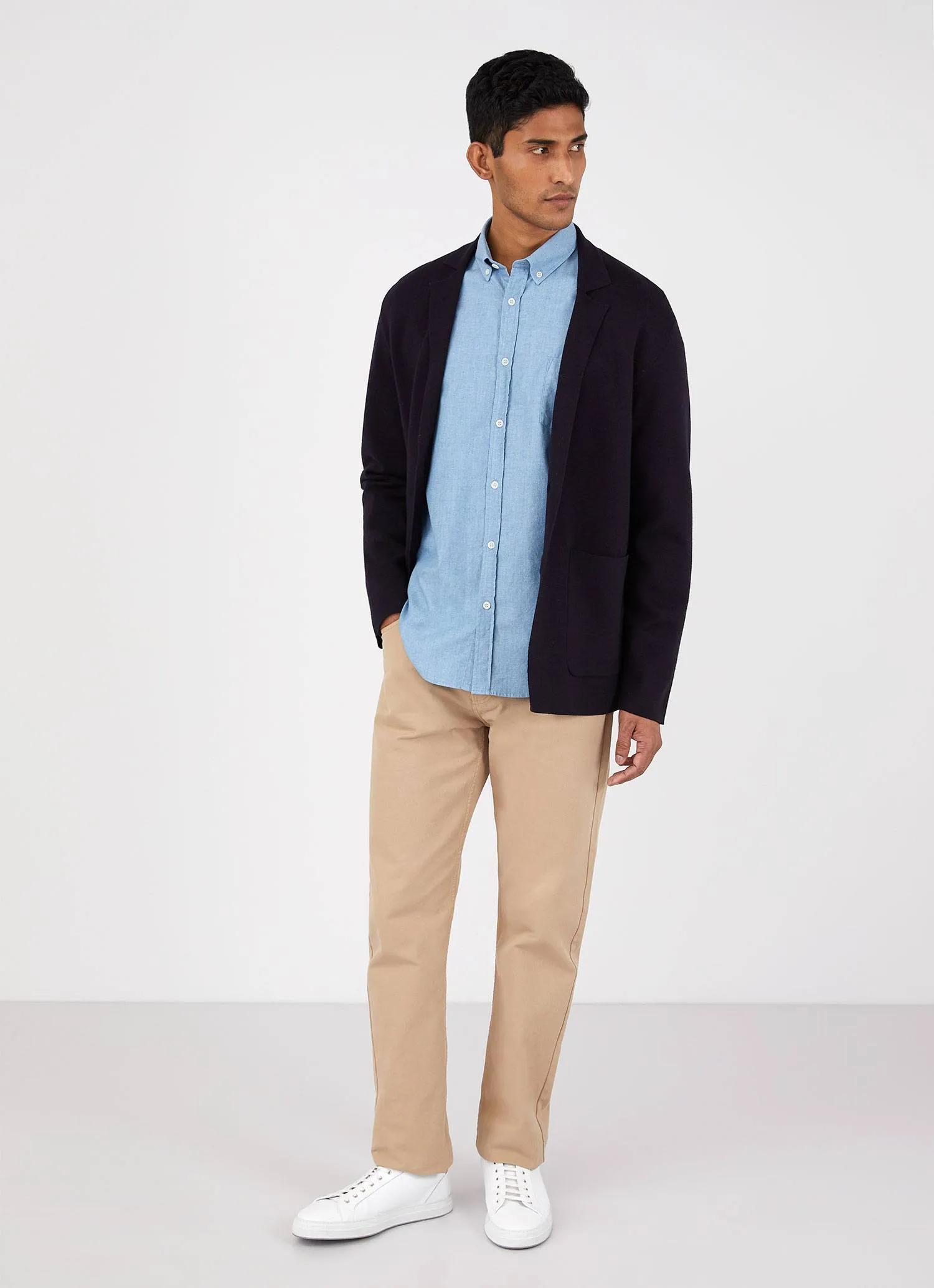 Men's Merino Milano Blazer in Navy sold by Sunspel product image thumbnail 3