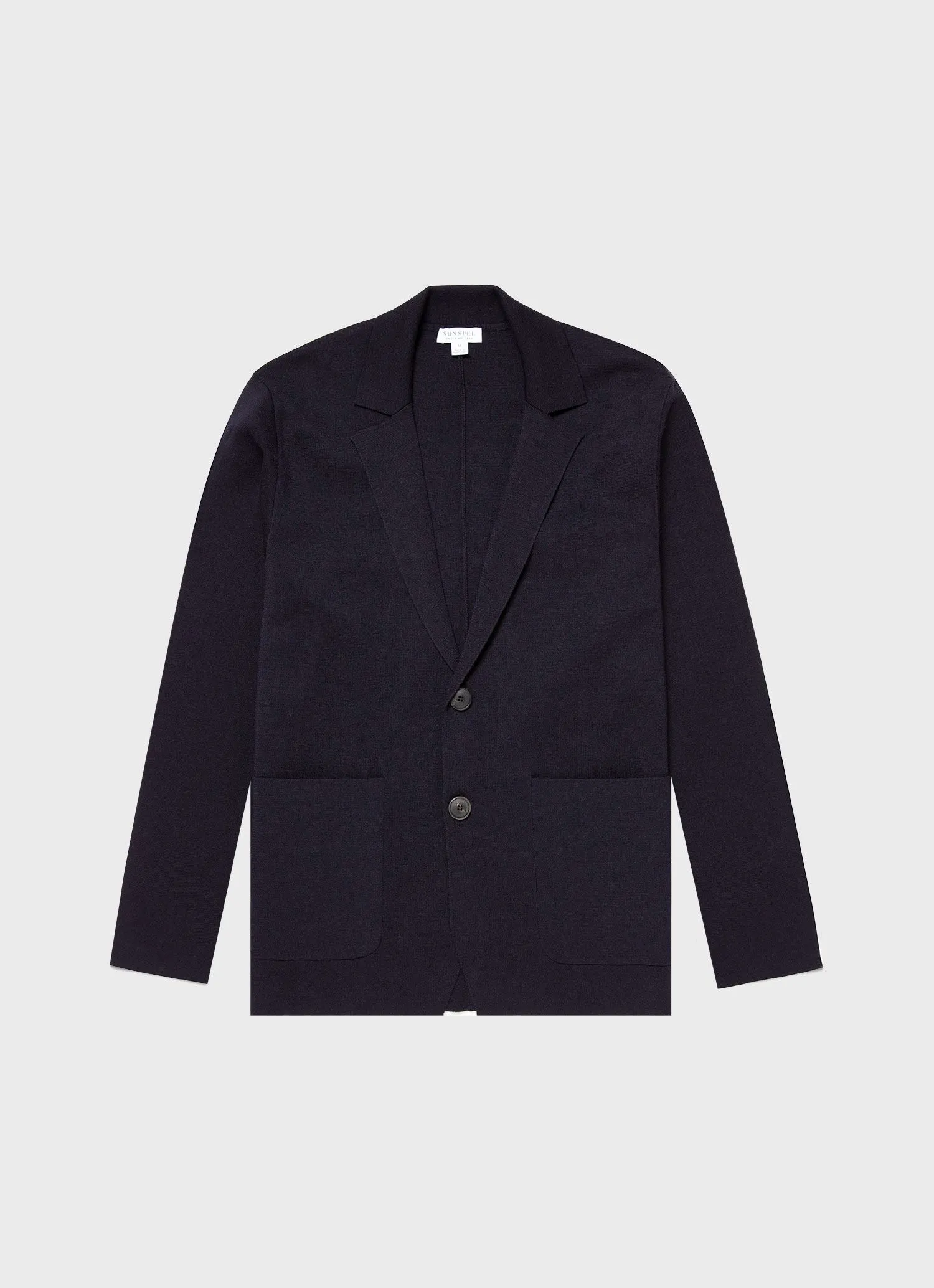 Men's Merino Milano Blazer in Navy sold by Sunspel