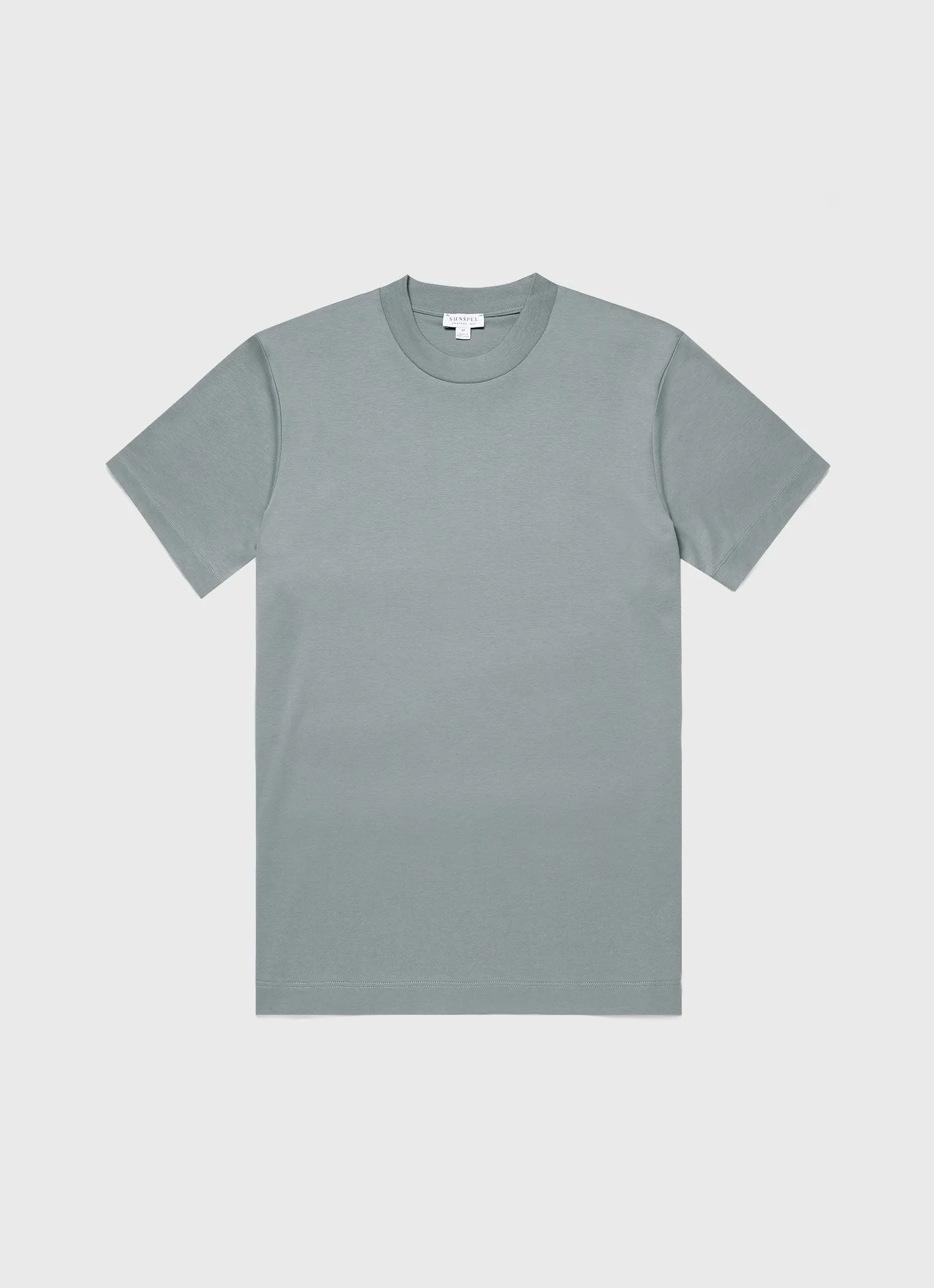 Men's Relaxed Fit Heavyweight T-shirt in Smoke Green sold by Sunspel