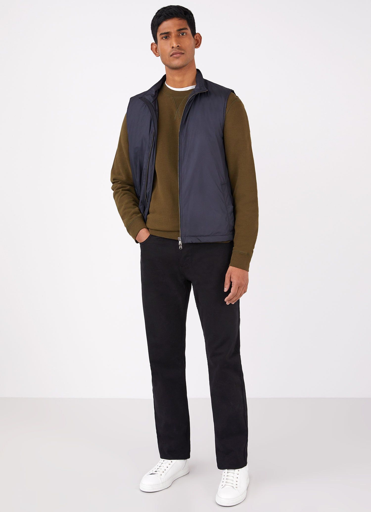 Men's Insulated Gilet in Navy sold by Sunspel product image thumbnail 3