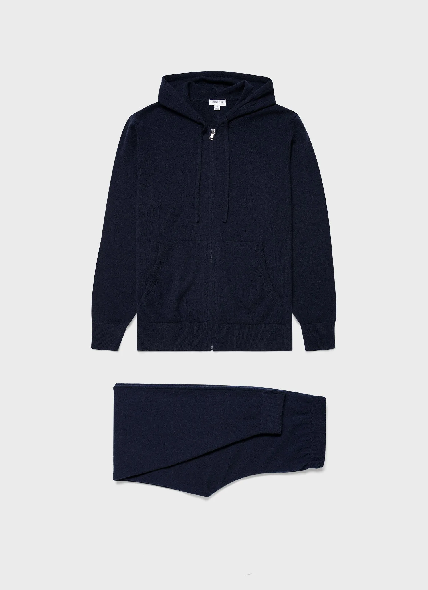 Men's Cashmere Lounge Set in Navy sold by Sunspel