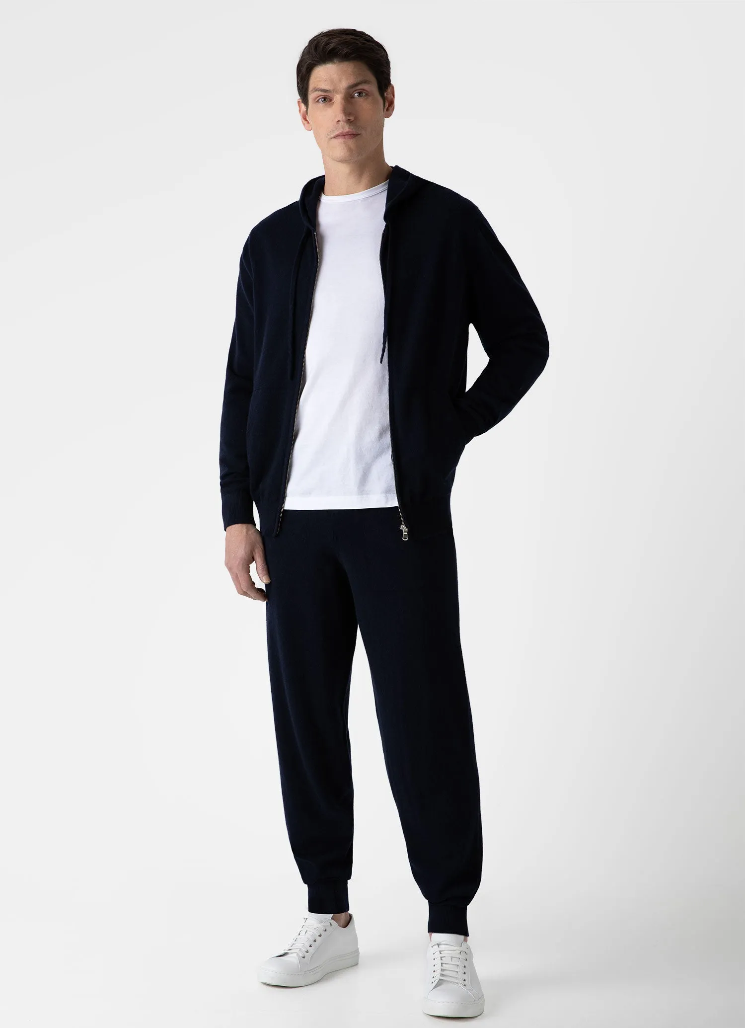 Men's Cashmere Lounge Set in Navy sold by Sunspel product image thumbnail 2