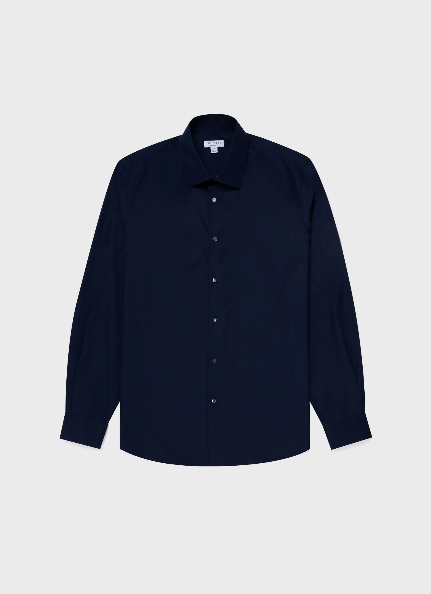 Men's Sea Island Cotton Shirt in Navy sold by Sunspel