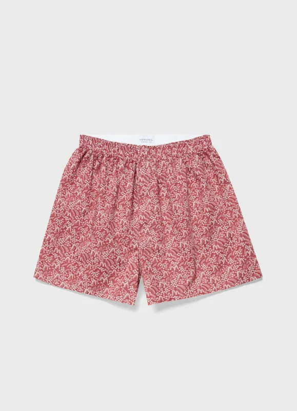 Men's Liberty Print Boxer Shorts in Japanese Floral sold by Sunspel