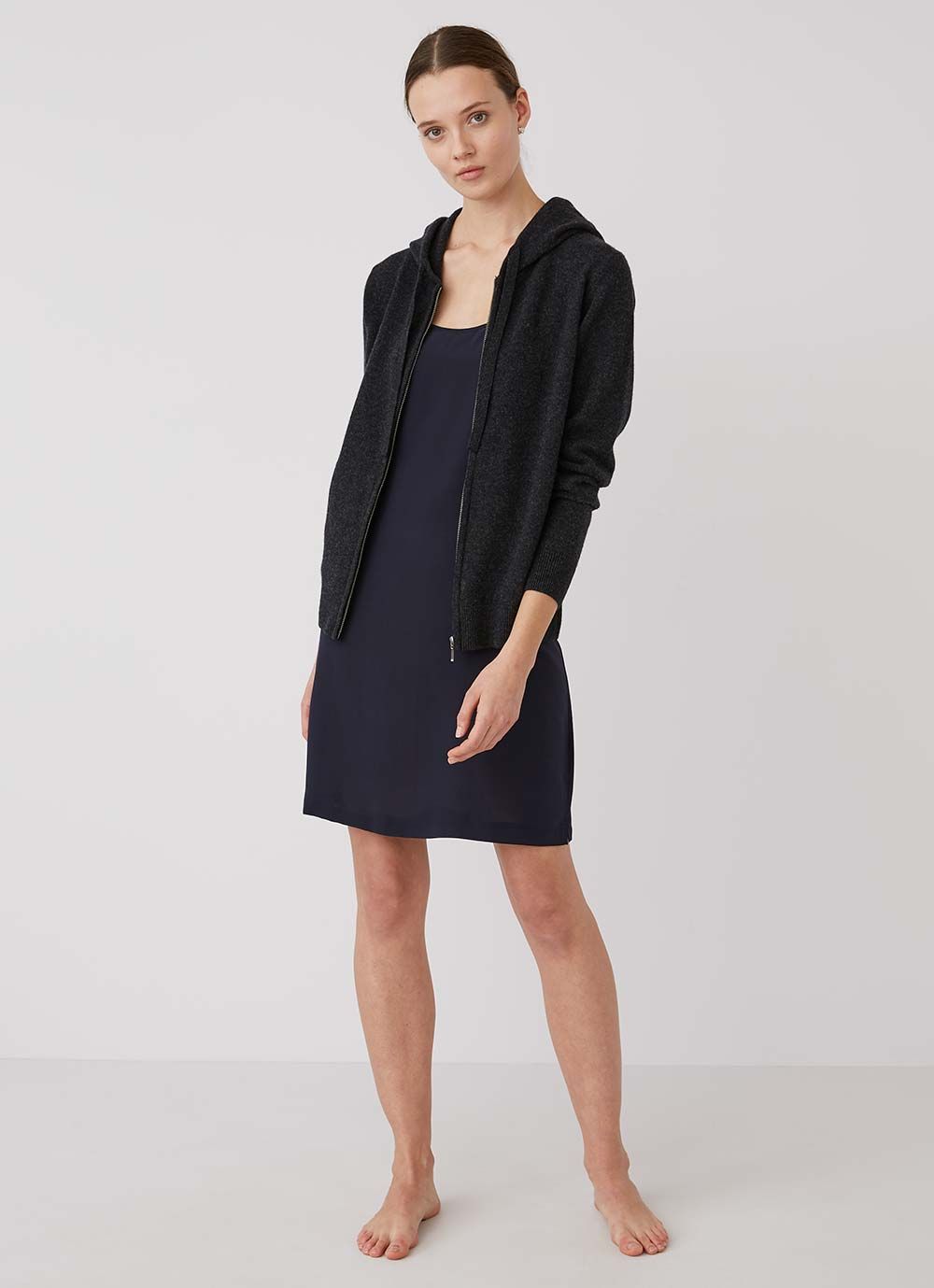 Women's Silk Slip in Navy sold by Sunspel product image thumbnail 5