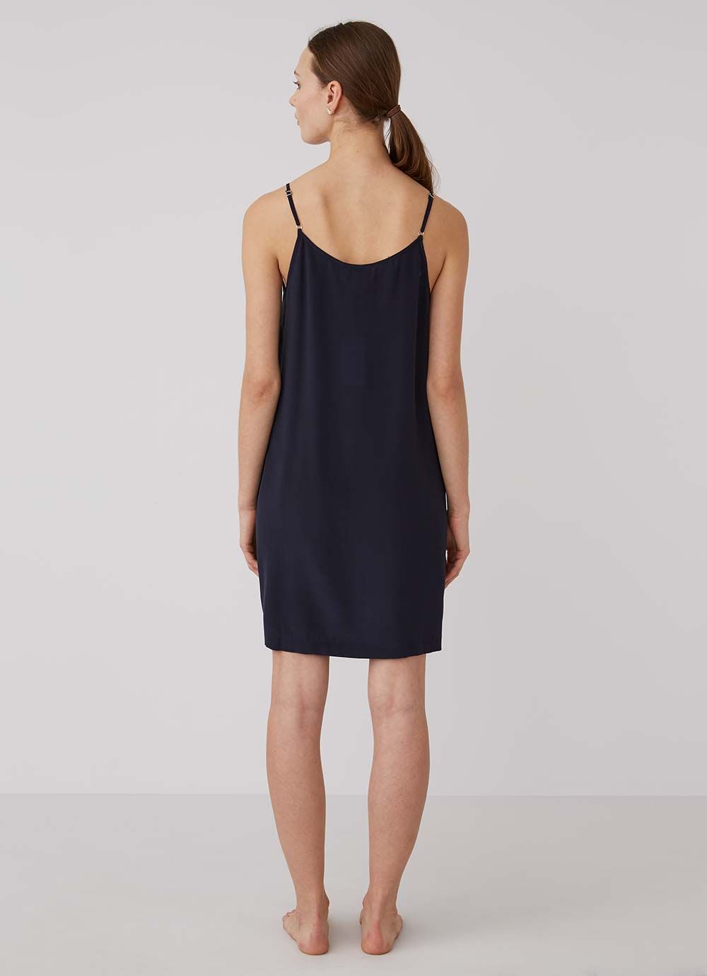 Women's Silk Slip in Navy sold by Sunspel product image thumbnail 2